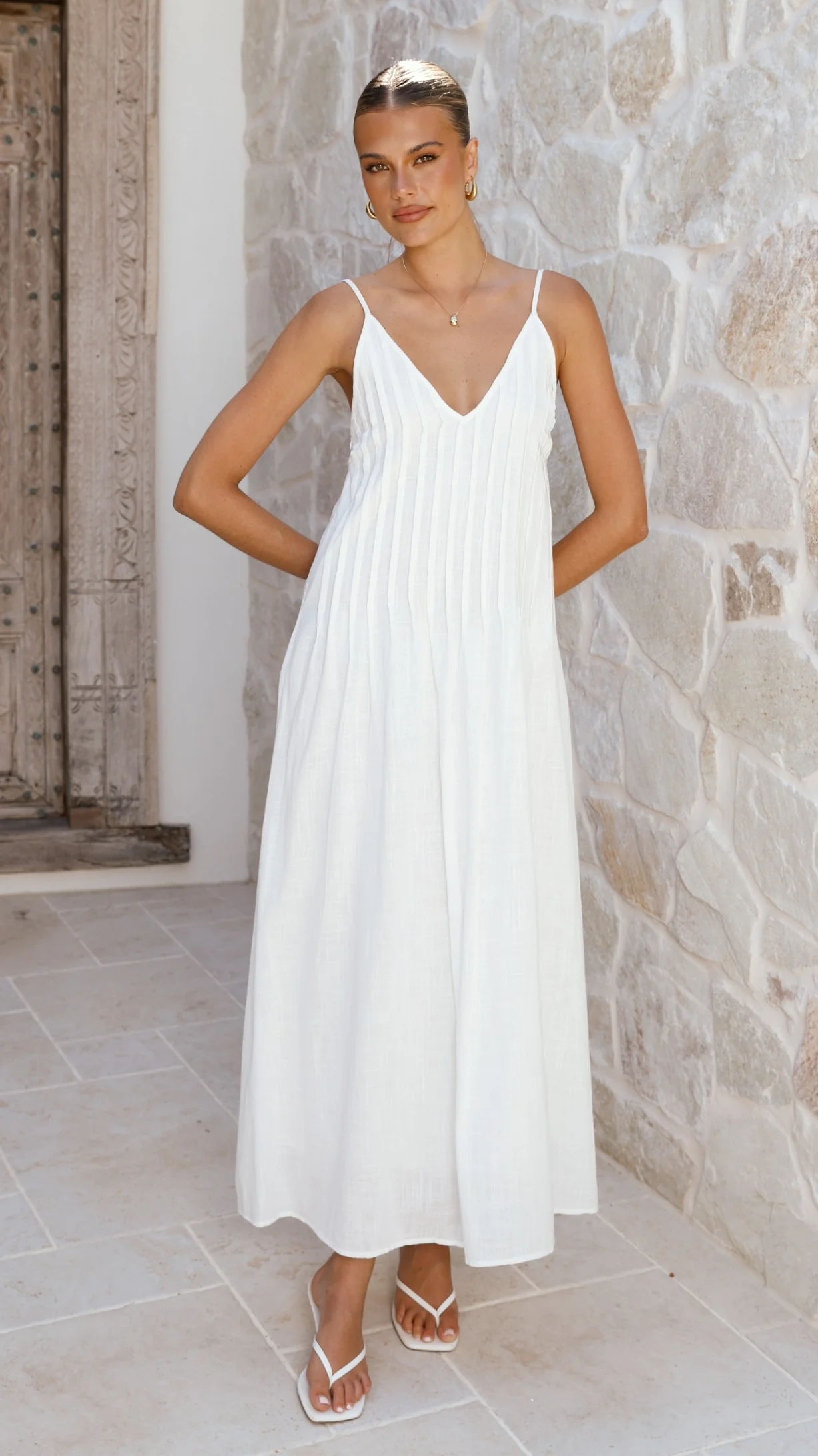 Aspen Maxi Dress - White - luluinthesky