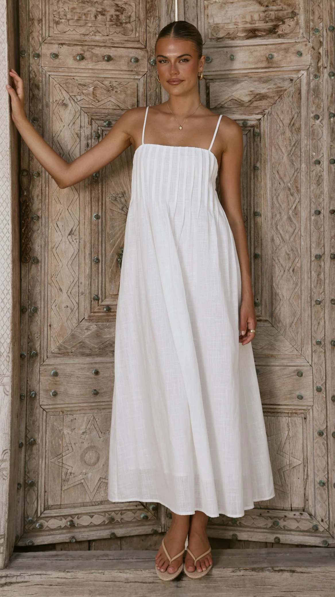 Stayla Maxi Dress - White - luluinthesky