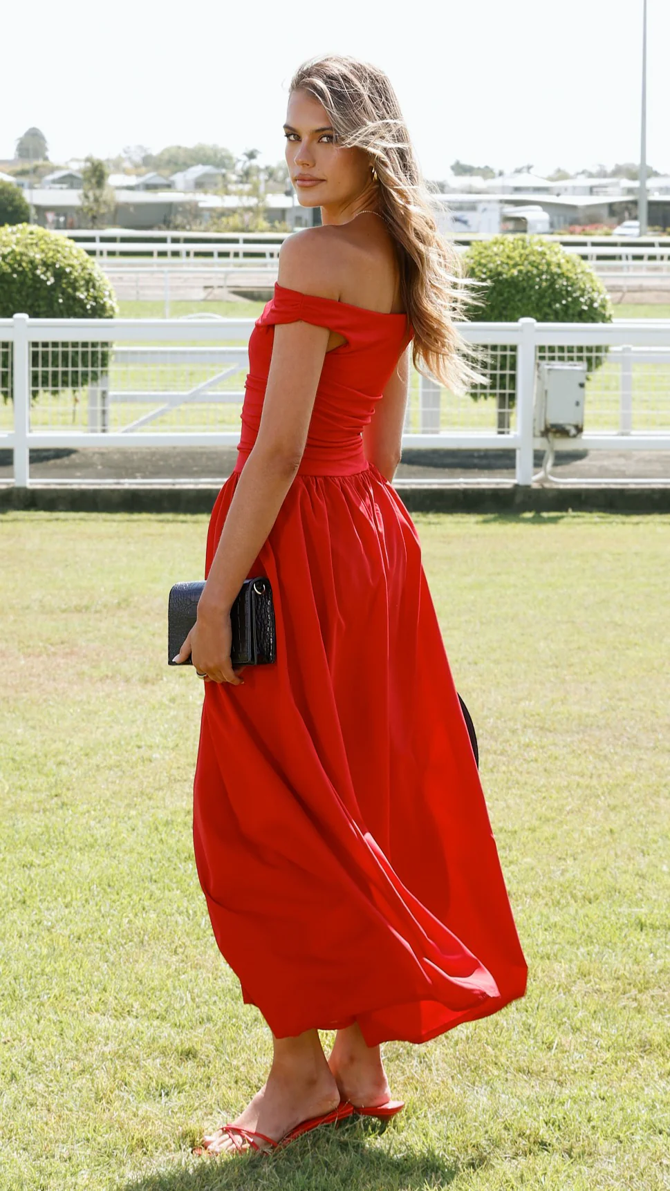 Immy Midi Dress - Red - luluinthesky