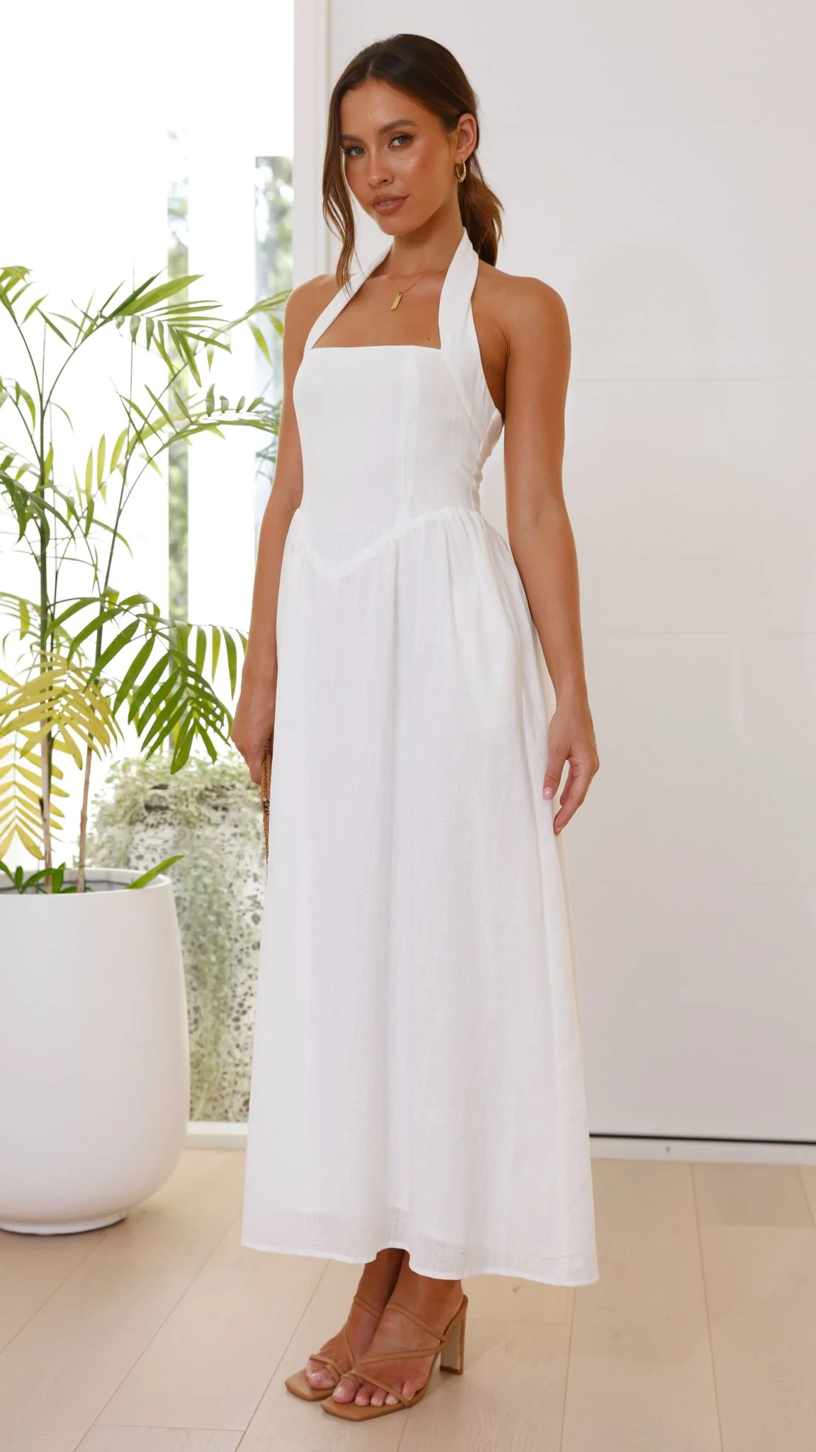Caden Maxi Dress - White - luluinthesky