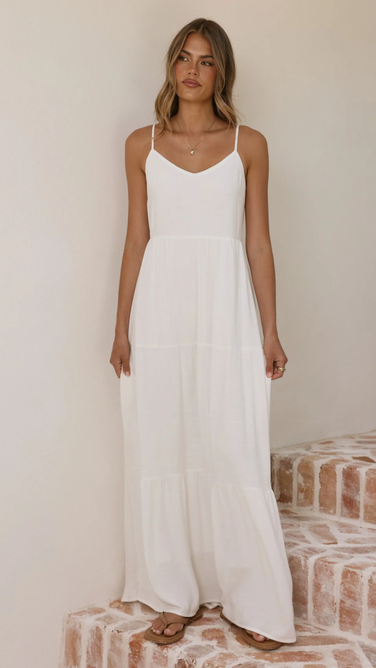 Shelley Maxi Dress - White - luluinthesky