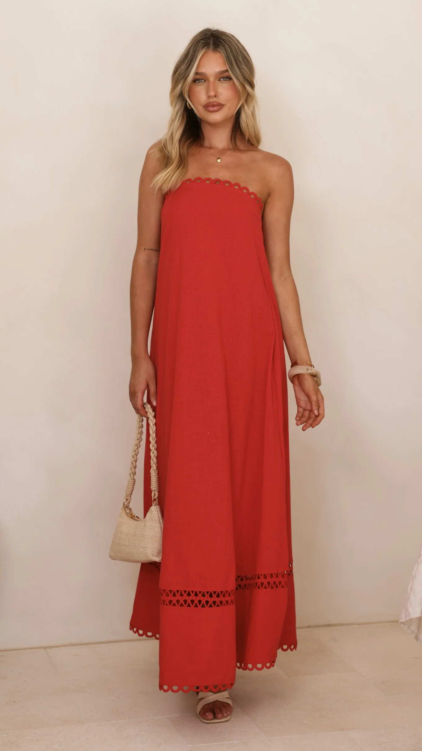 Sandra Maxi Dress - Red - luluinthesky