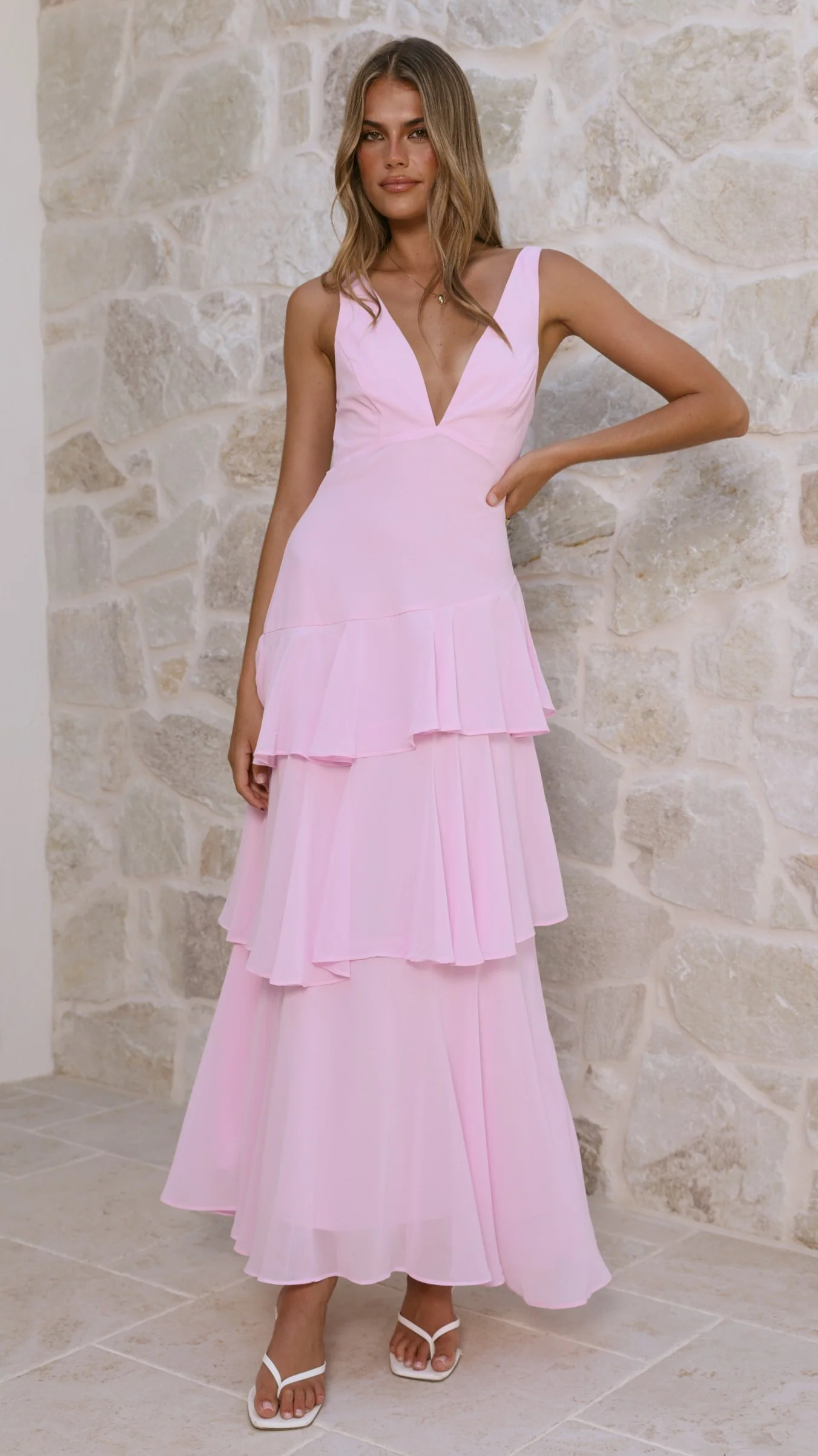 Stasie Maxi Dress - Pink - luluinthesky