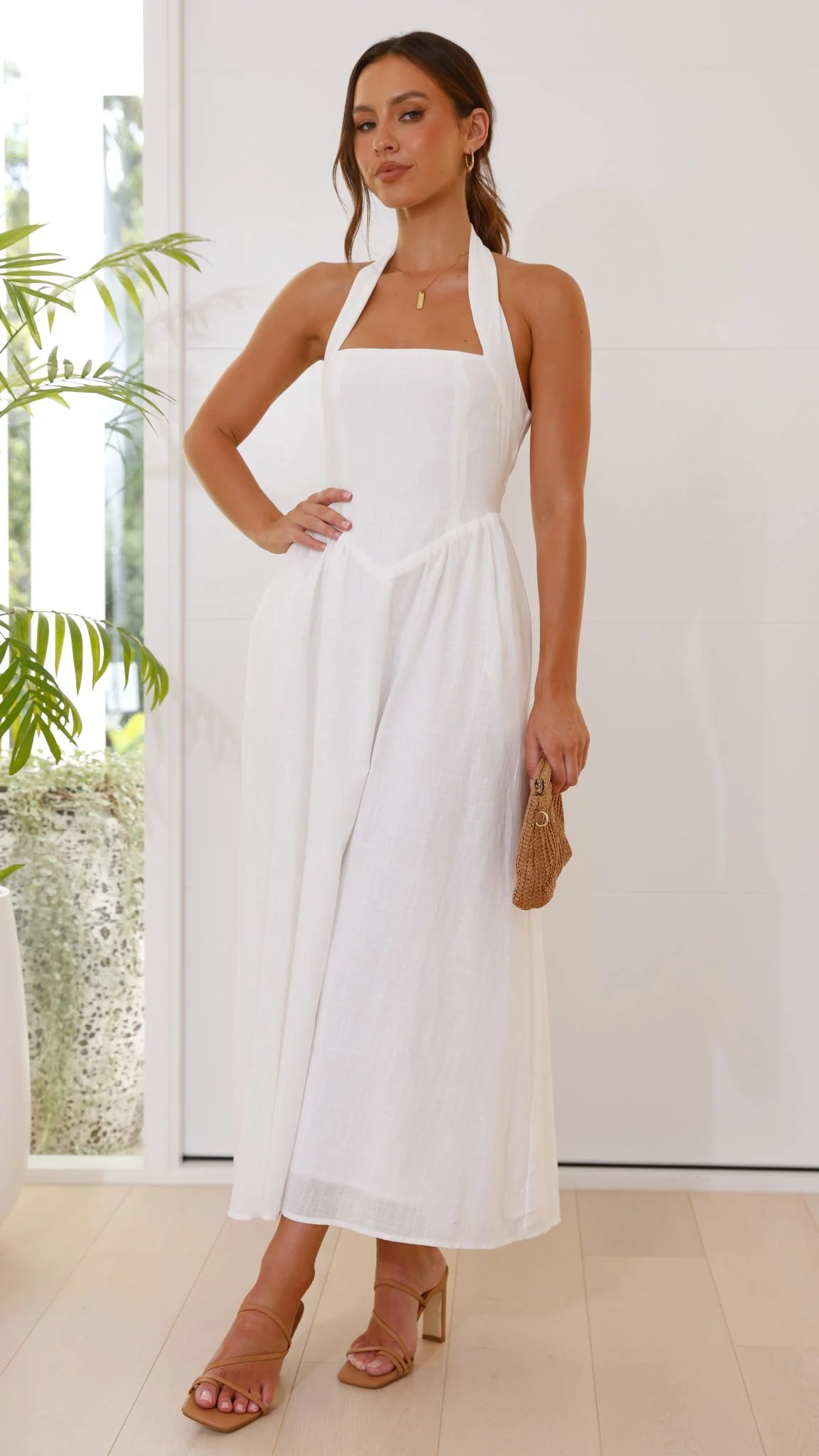 Caden Maxi Dress - White - luluinthesky