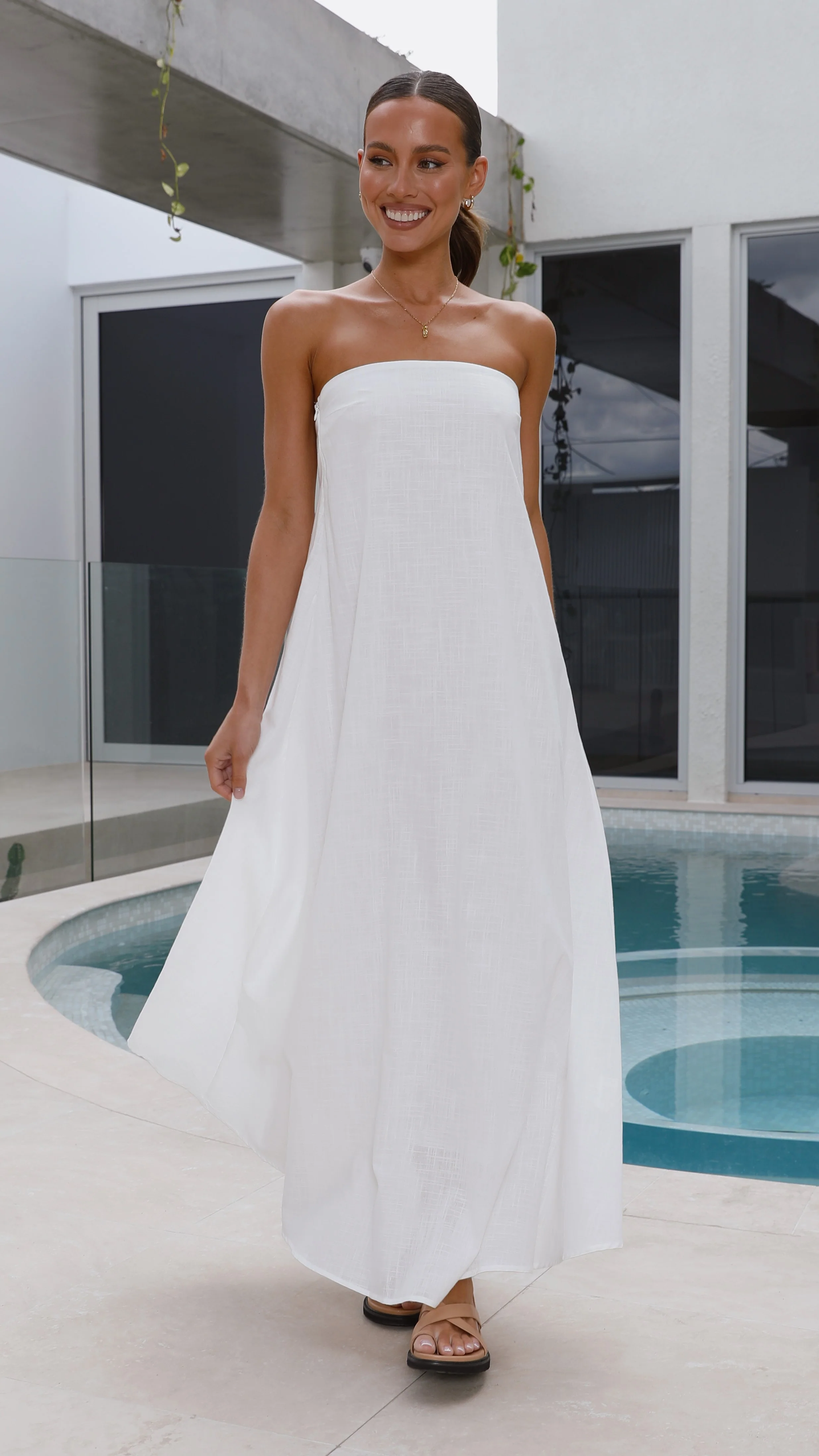 Connie Maxi Dress - White - luluinthesky