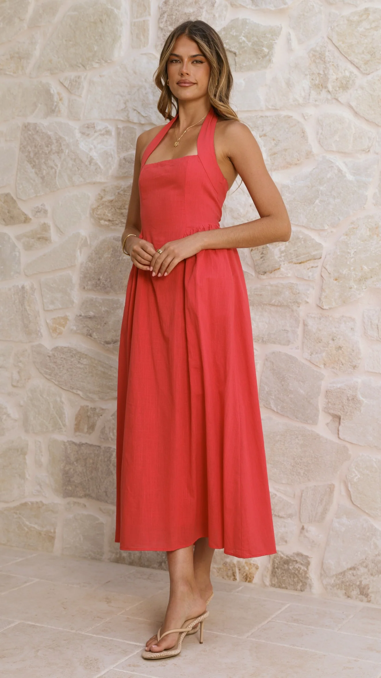 Caden Maxi Dress - Red - luluinthesky