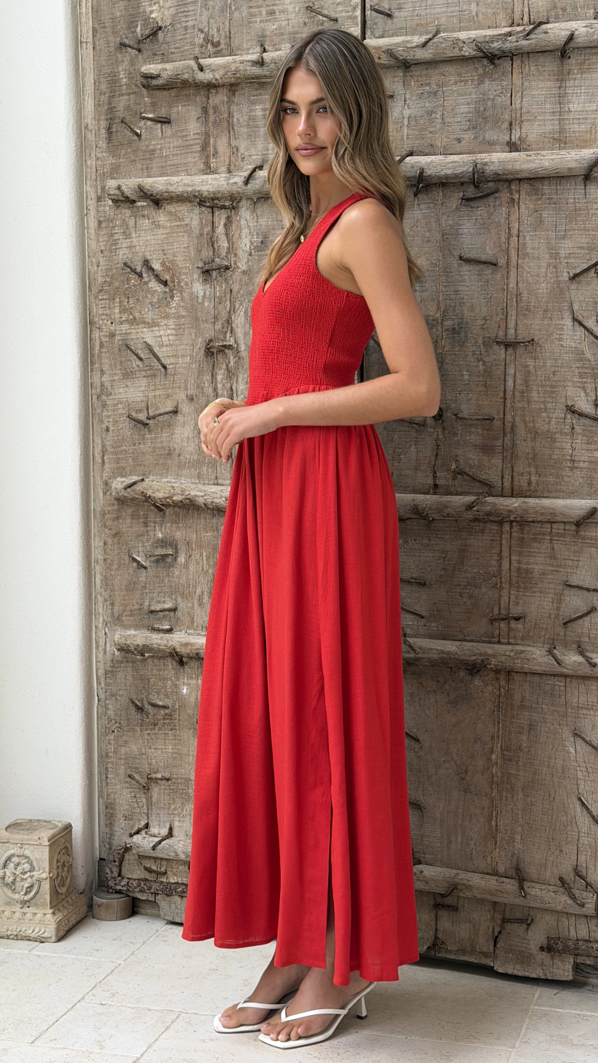Amira Maxi Dress - Red - luluinthesky