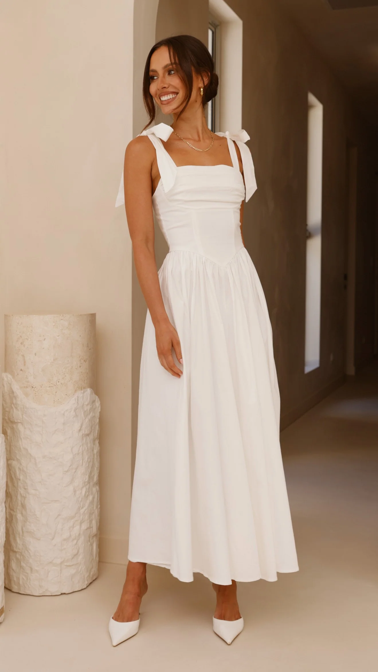 Haisley Maxi Dress - White - luluinthesky
