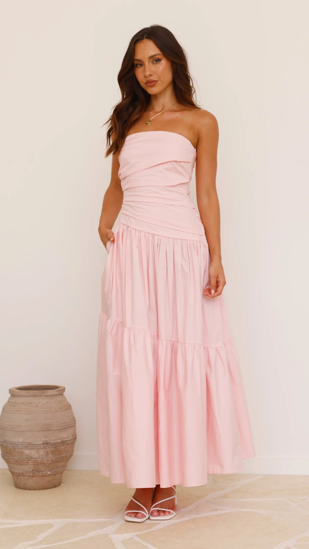 Lola Maxi Dress - Pink - luluinthesky