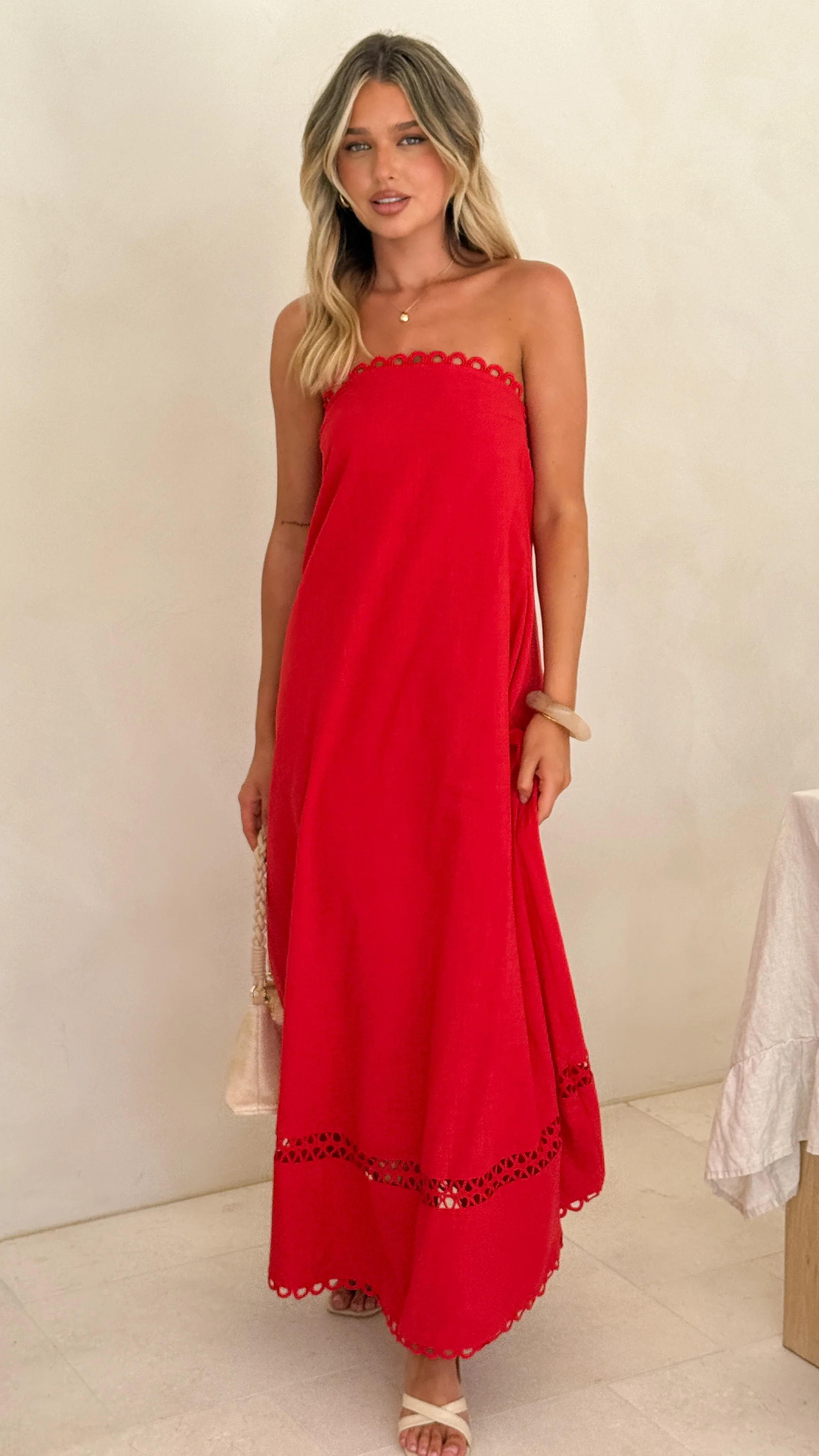 Sandra Maxi Dress - Red - luluinthesky