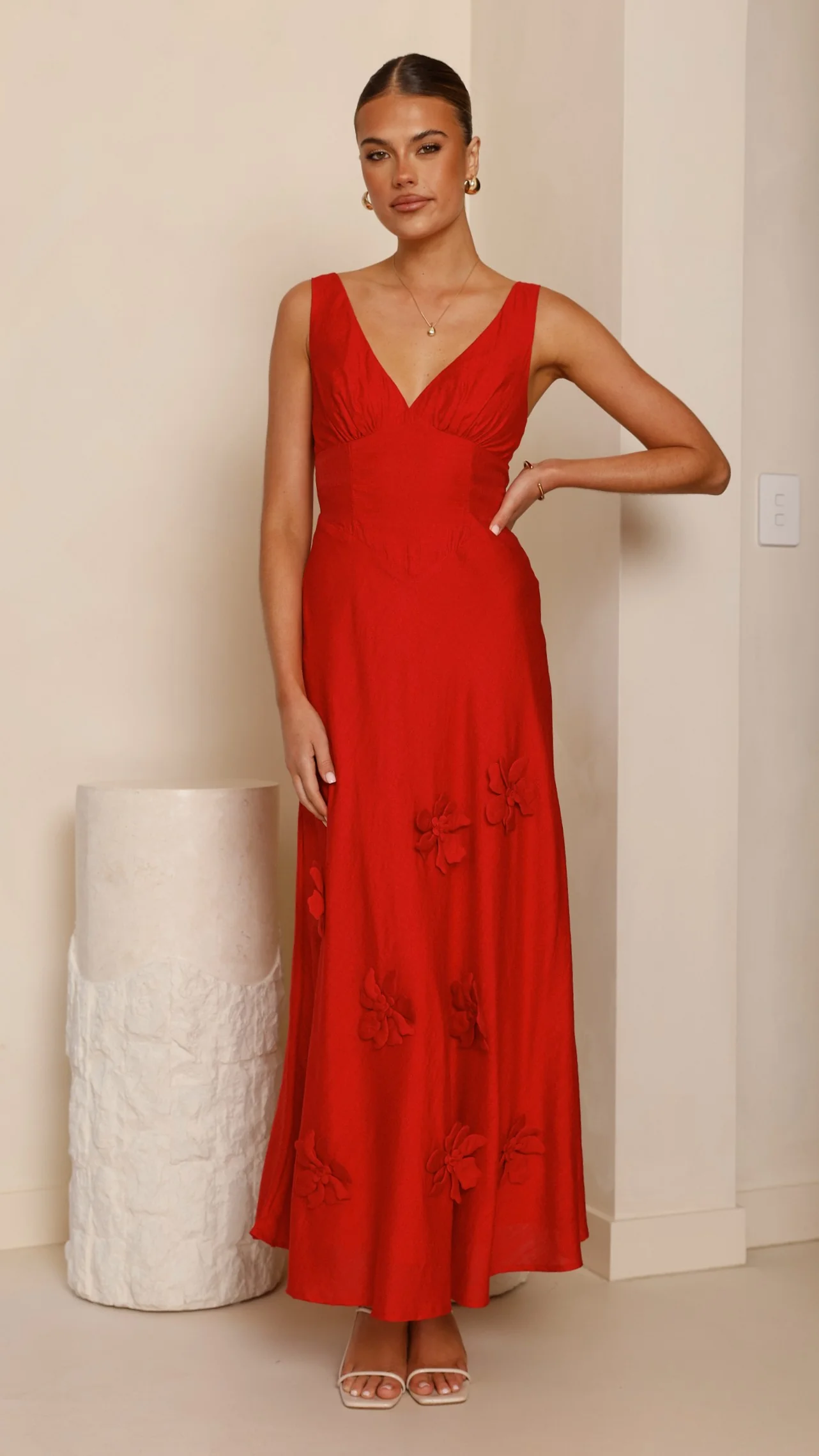 Lavara Maxi Dress - Red - luluinthesky