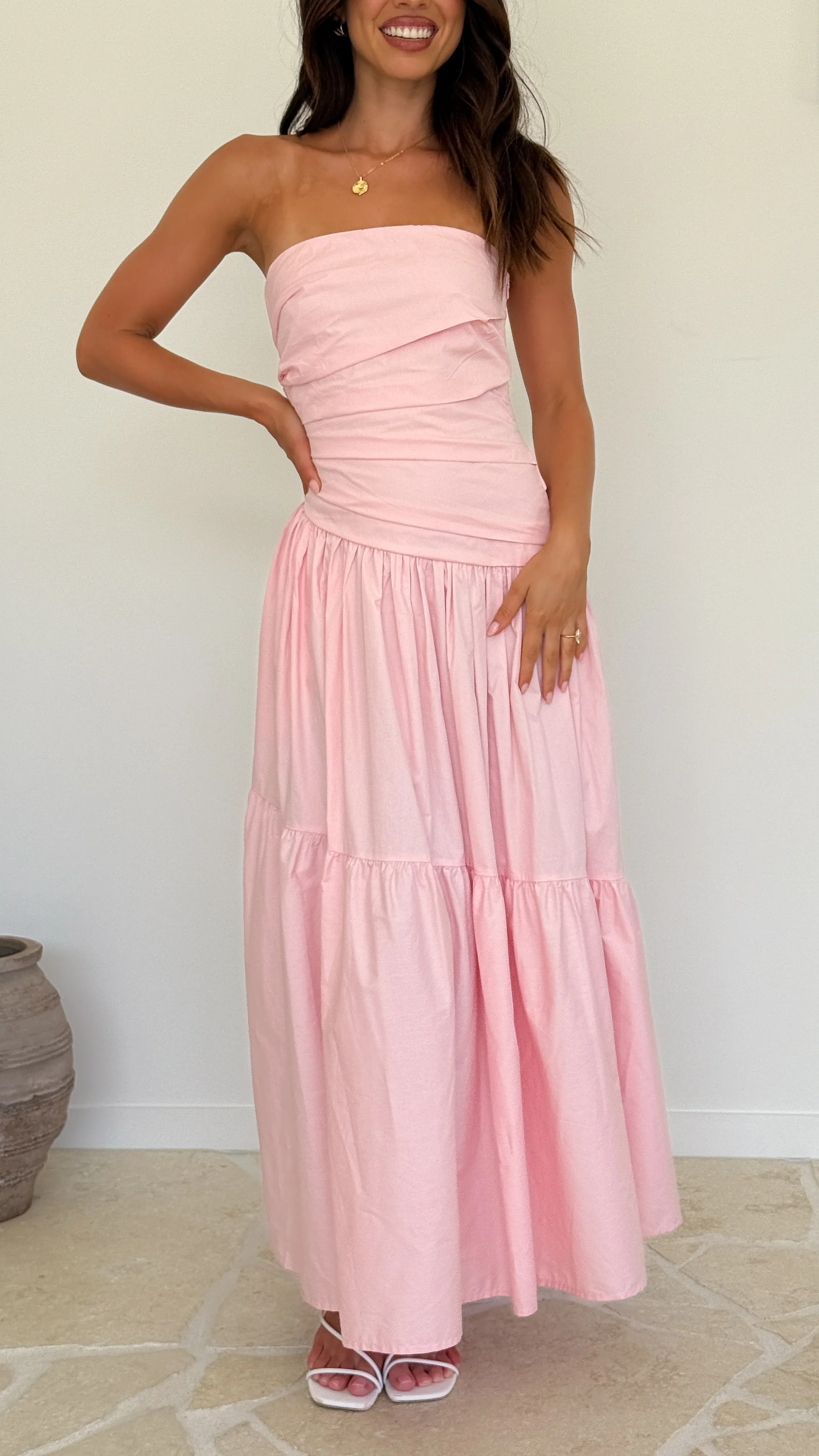 Lola Maxi Dress - Pink - luluinthesky