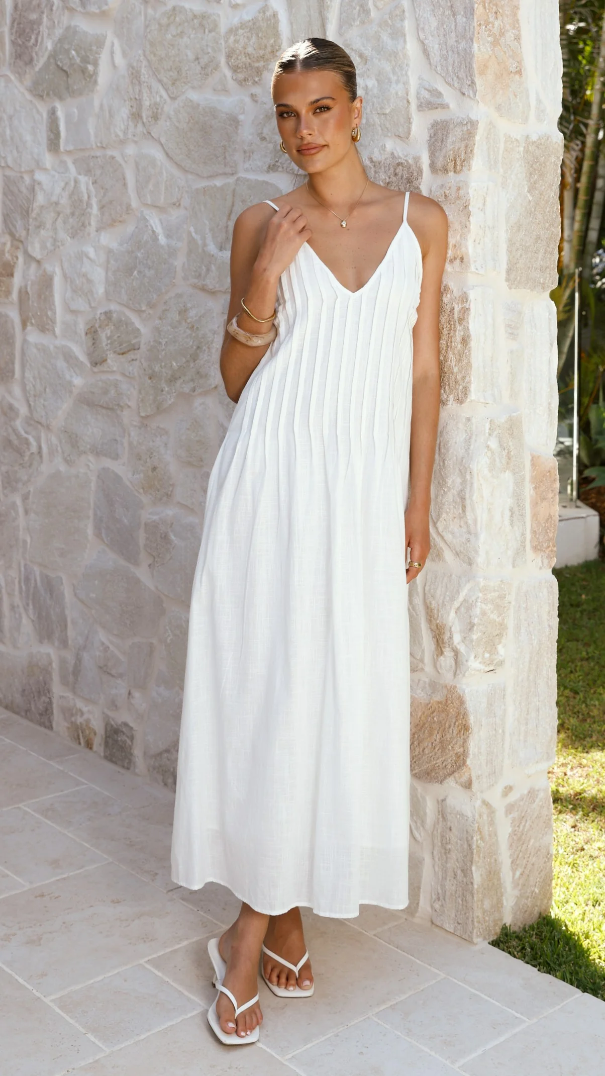 Aspen Maxi Dress - White - luluinthesky
