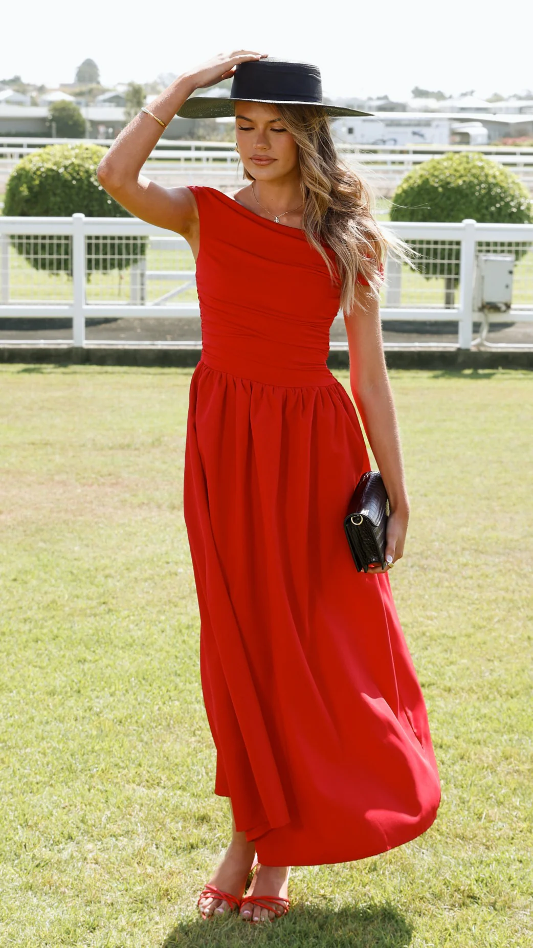 Immy Midi Dress - Red - luluinthesky