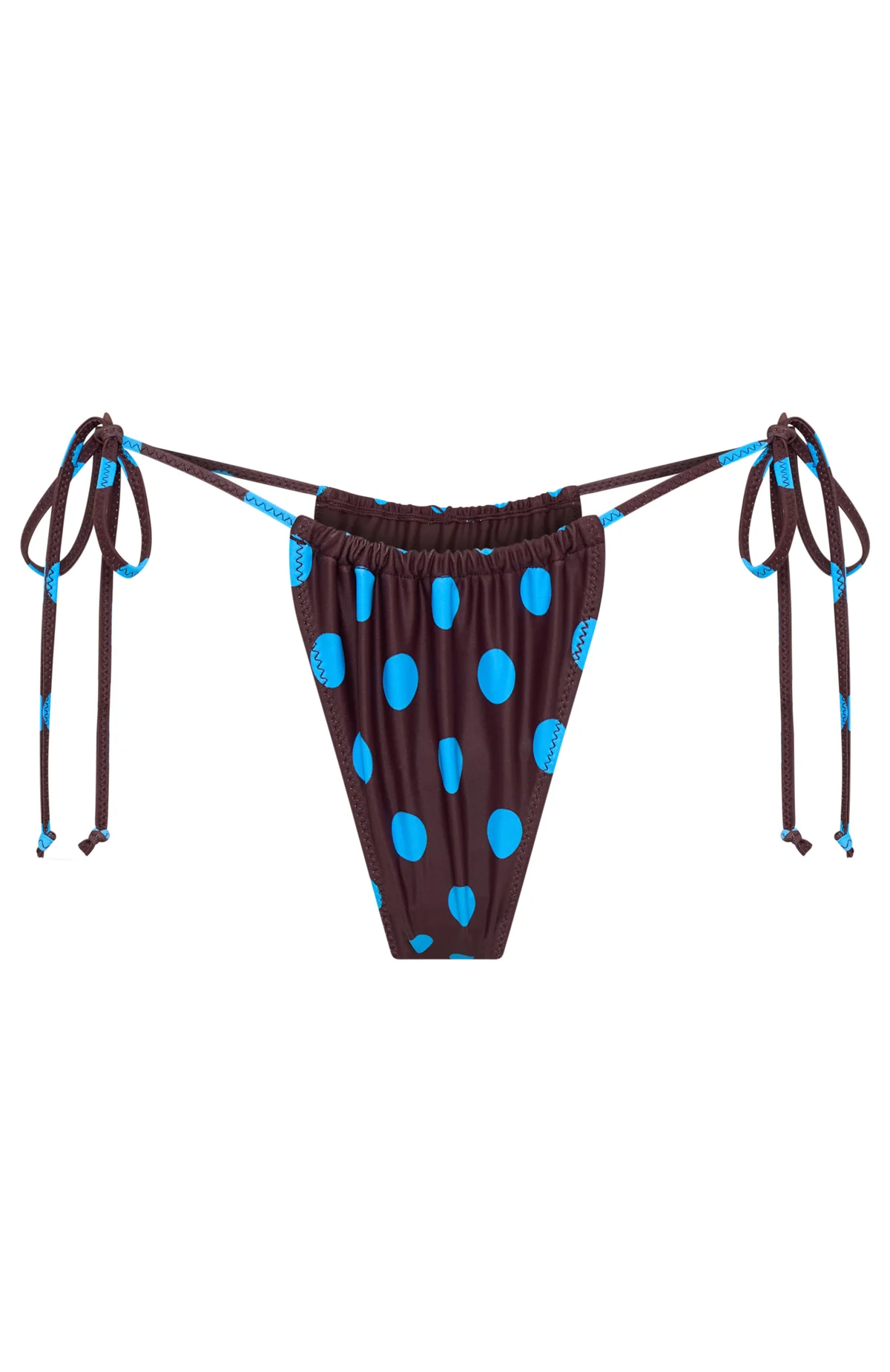 Rule Breaker Bottoms Cocoa Blue Polka Dot - luluinthesky