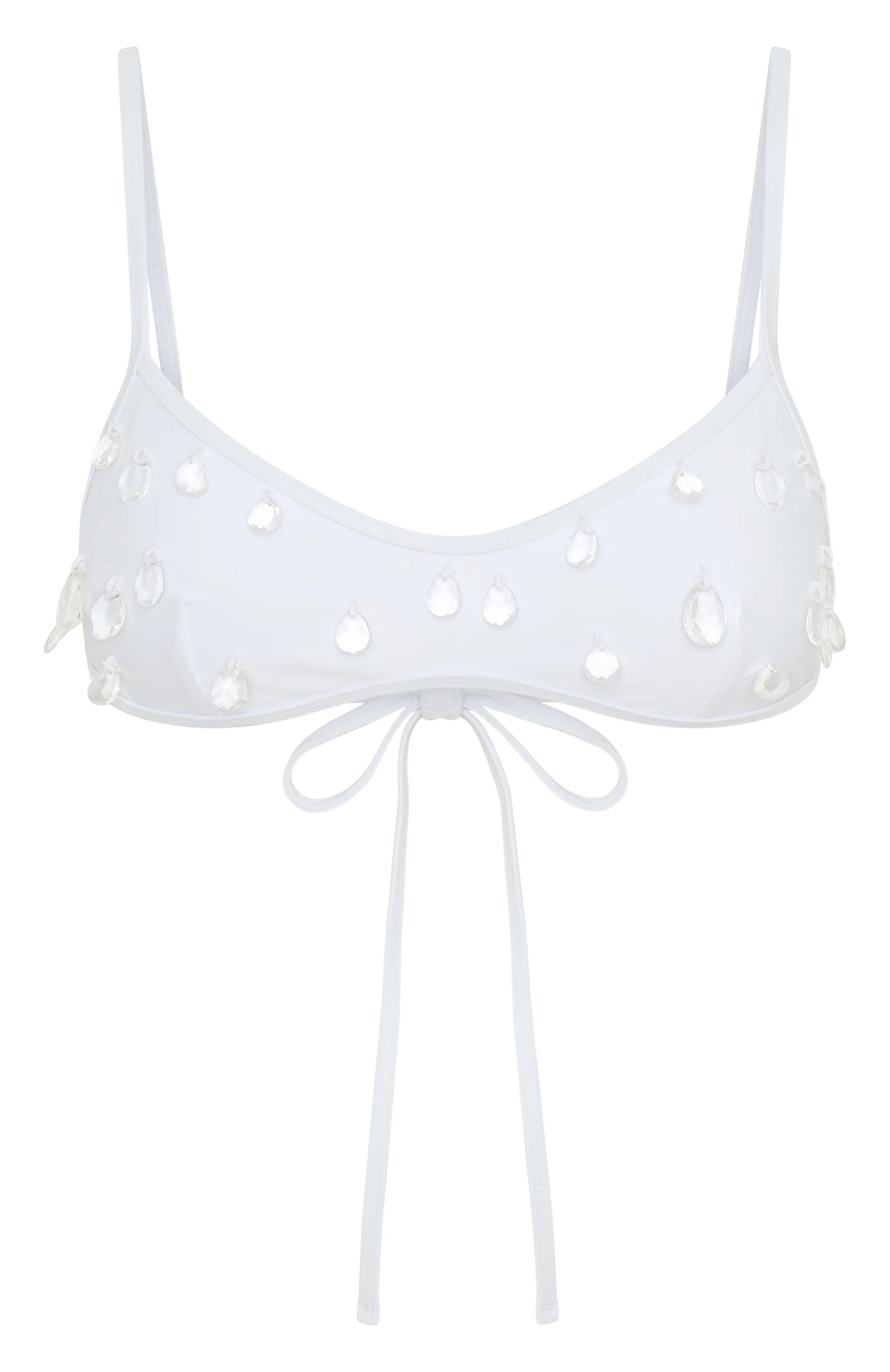 Crystal Coast Bikini Top White - luluinthesky
