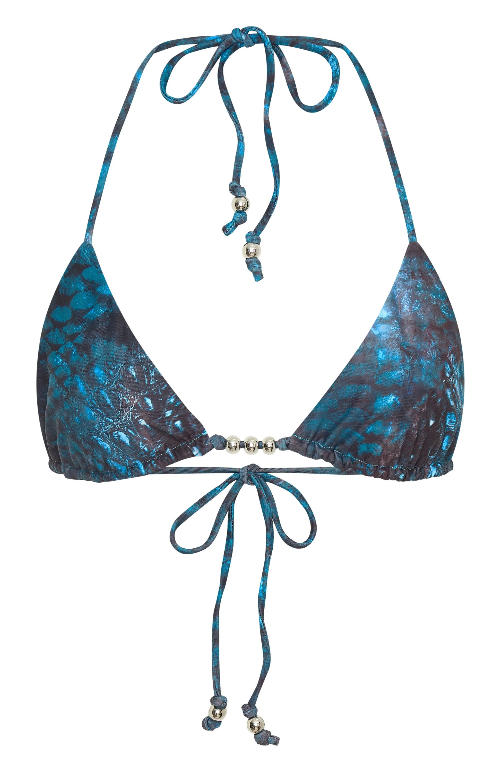 Summer Anthem Bikini Top Venomous Blue - luluinthesky