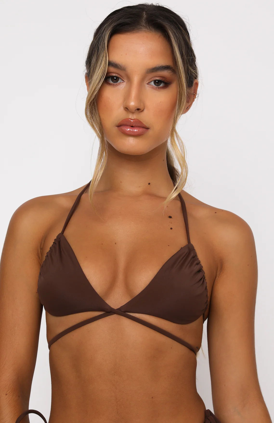 Golden Hour Bikini Top Chocolate - luluinthesky