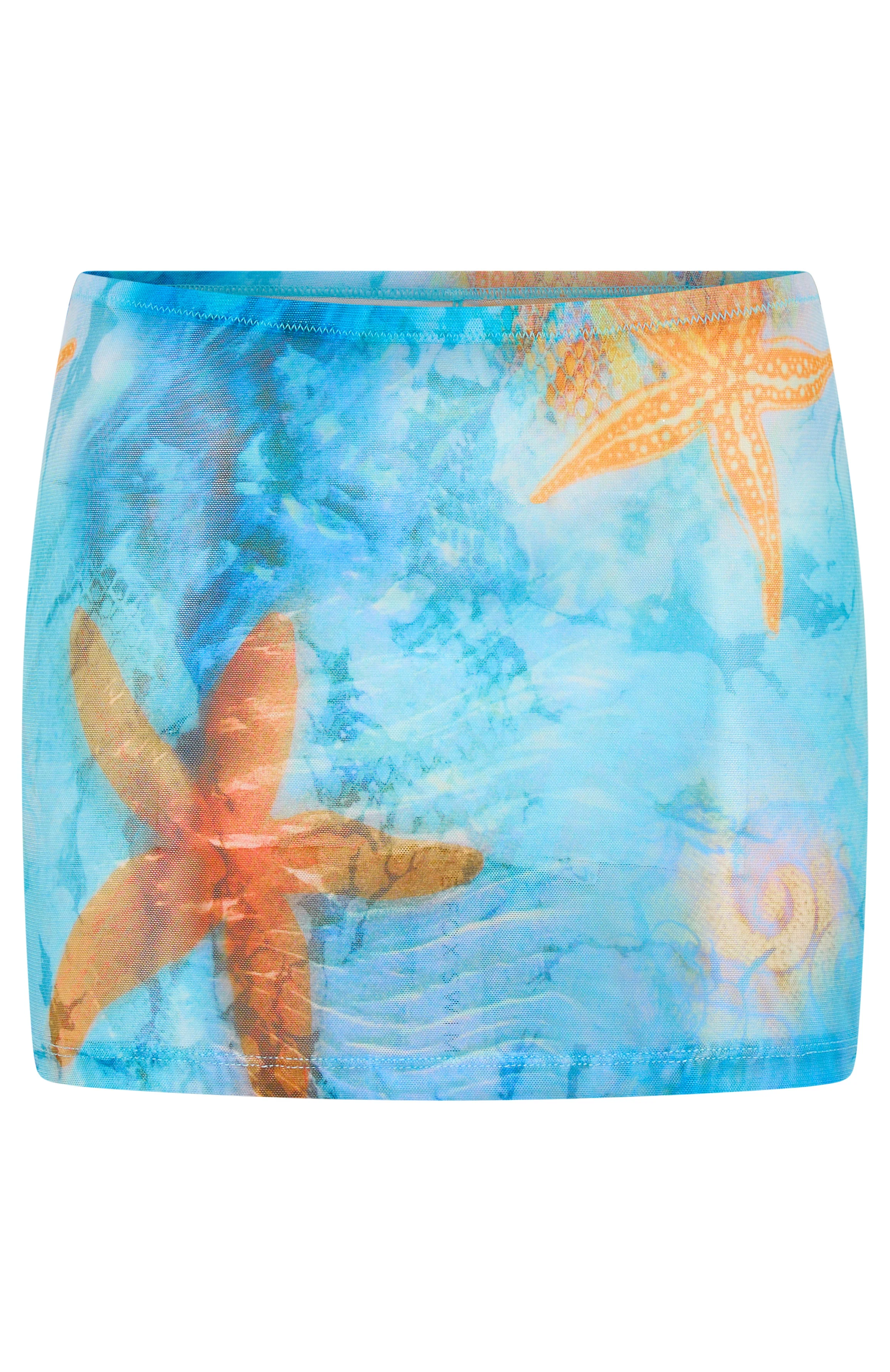 Coastal Breeze Mini Skirt Coastal Treasure - luluinthesky