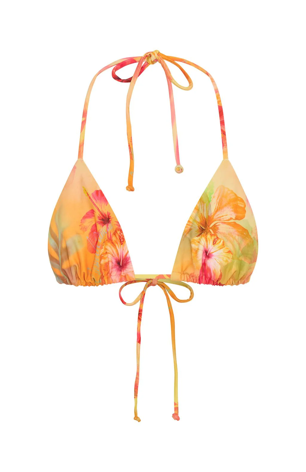 Golden Hour Bikini Top Tangerine Bloom - luluinthesky