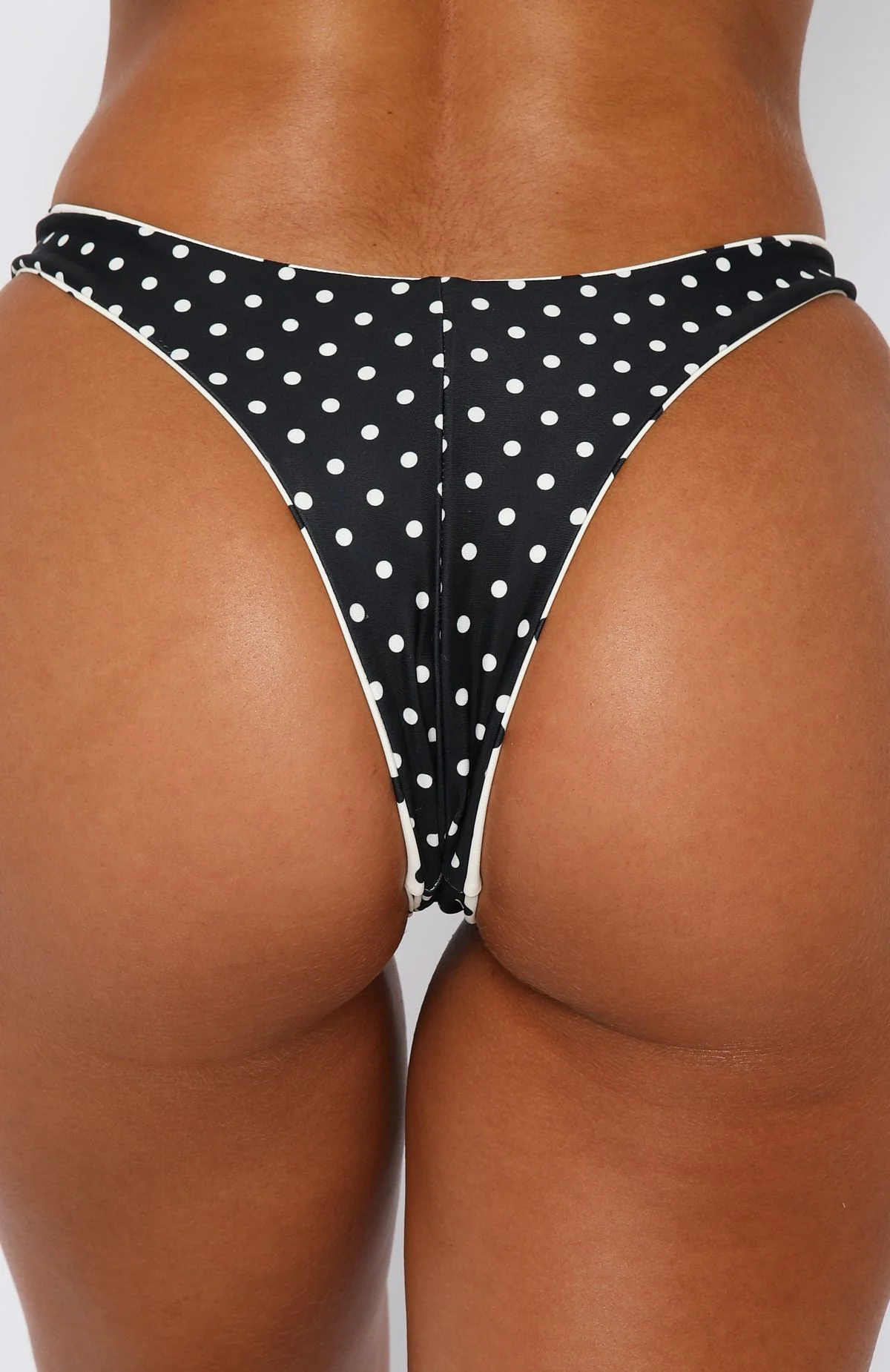 Minnie Reversible Bottoms Cream/Black Polka Dot - luluinthesky