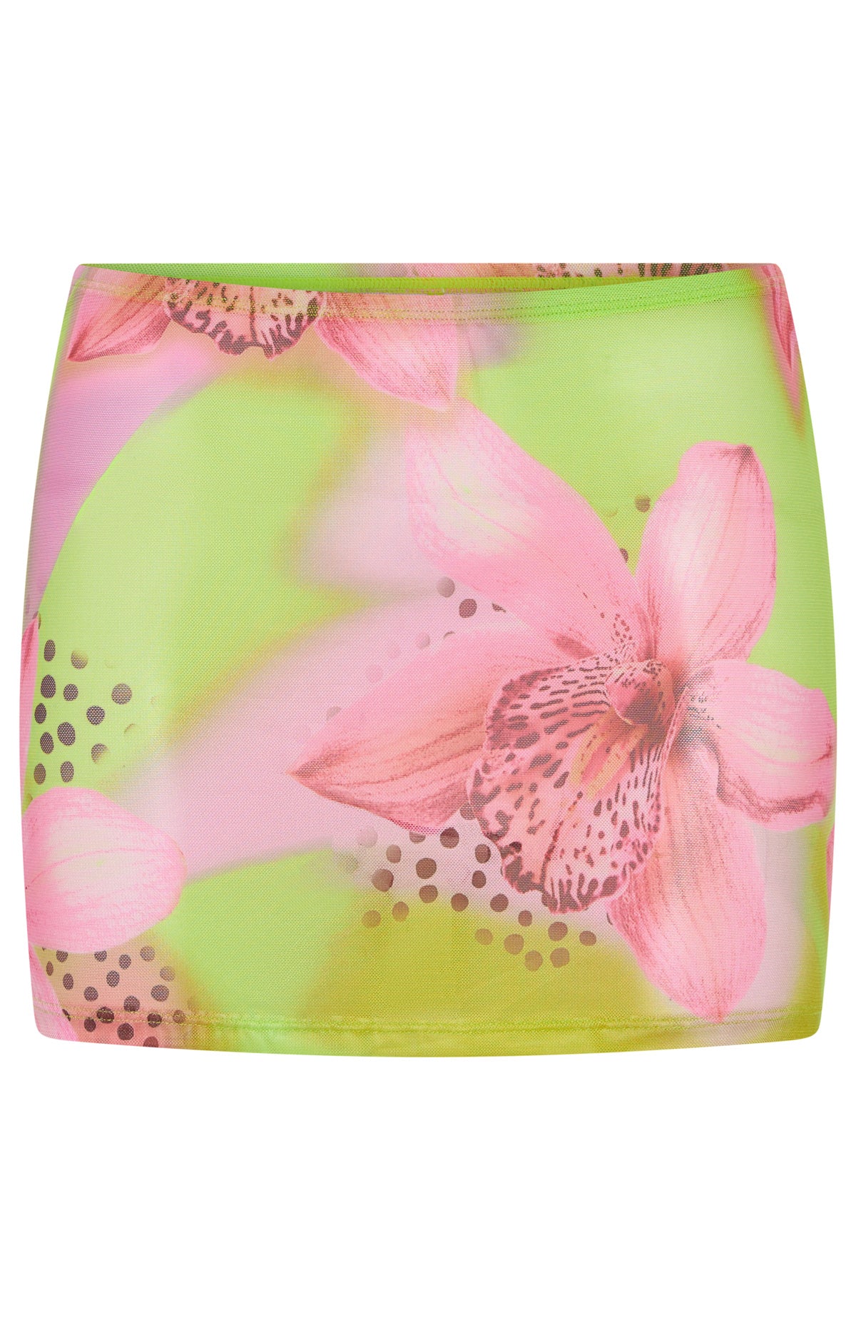 Coastal Breeze Mini Skirt Lime Tropics - luluinthesky