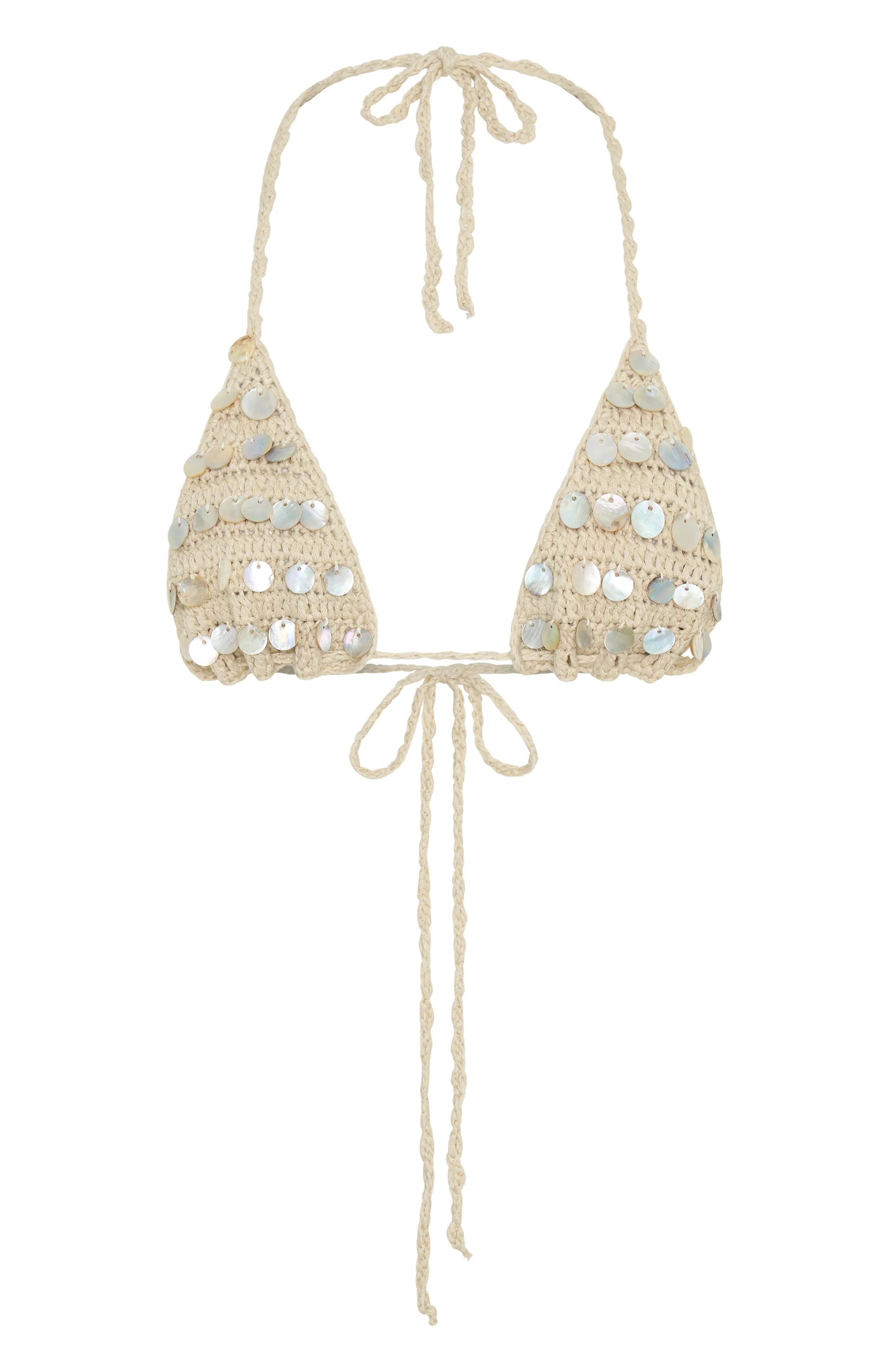 Hidden Treasure Crochet Bikini Top Shell - luluinthesky