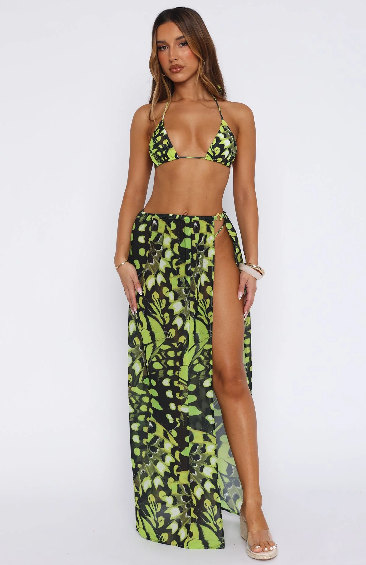 Tropical Life Sarong Lime Whisper - luluinthesky