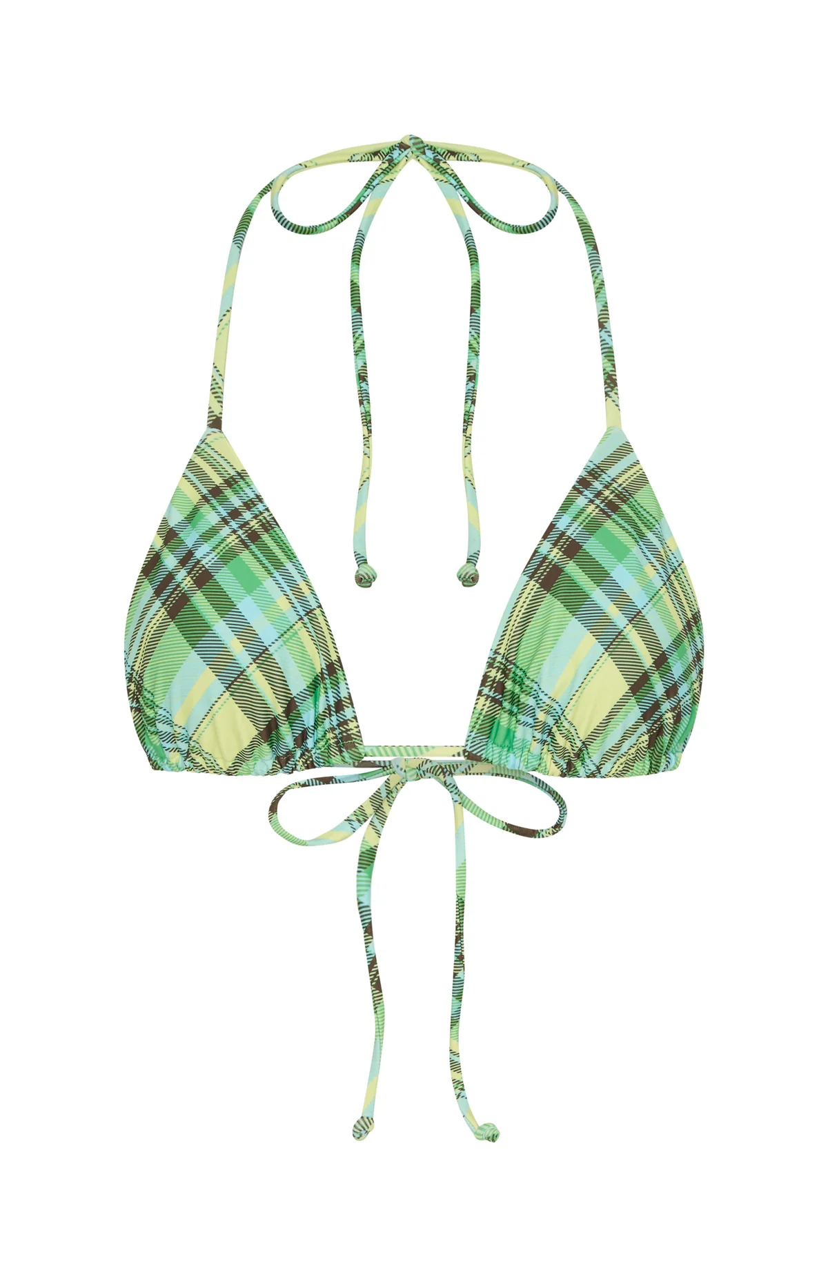 Golden Hour Bikini Top Citrus Check - luluinthesky