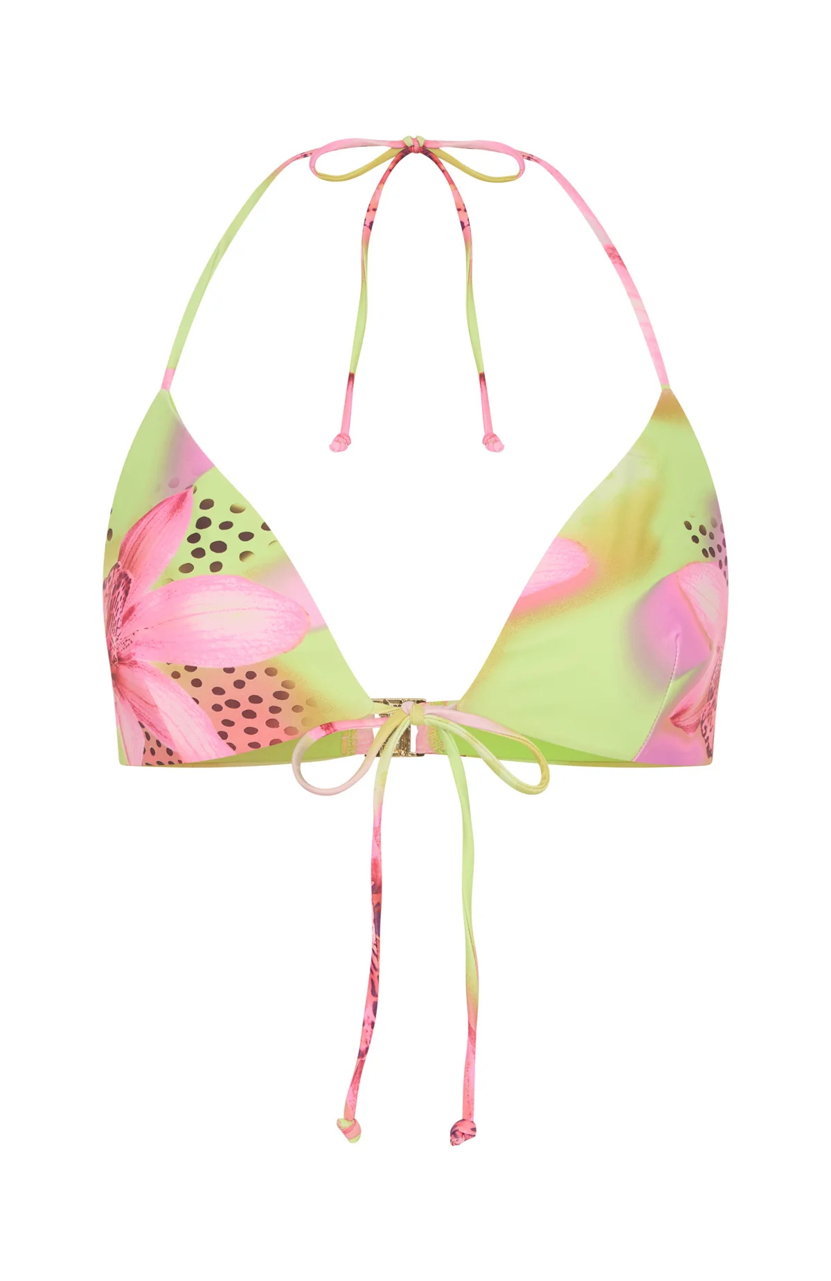 Sun Kissed Dream Bikini Top Lime Tropics - luluinthesky