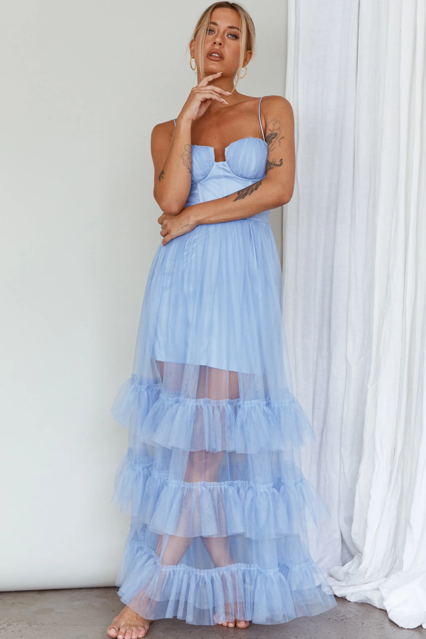 Moonlight Maxi Dress - Light Green