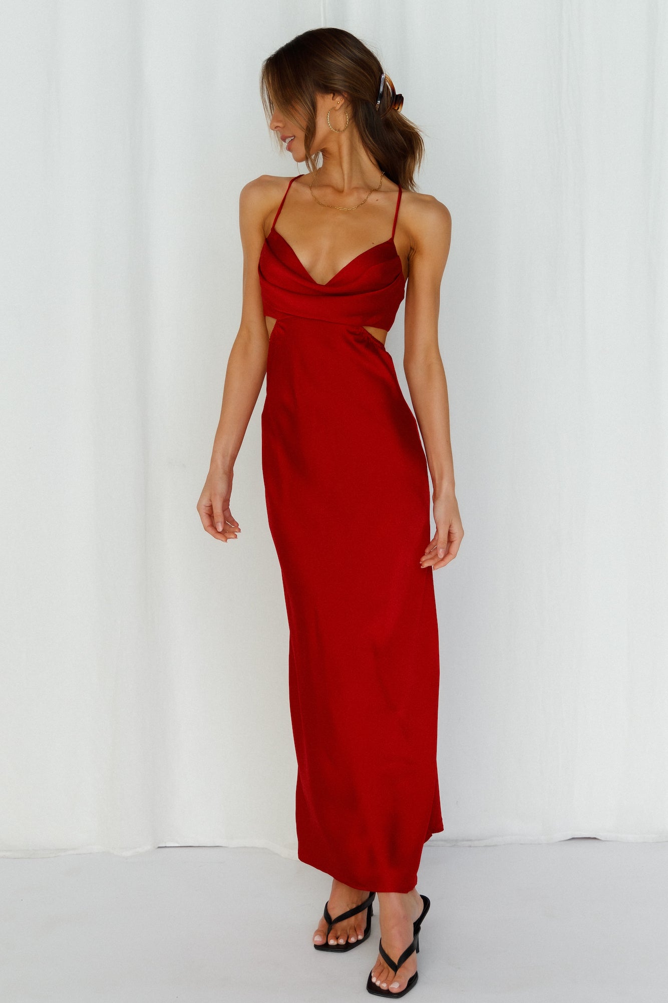 camille off shoulder satin dress Iridescent Metallic Glitter Off the Shoulder Plunge A Line Dress plus / 20 / blue