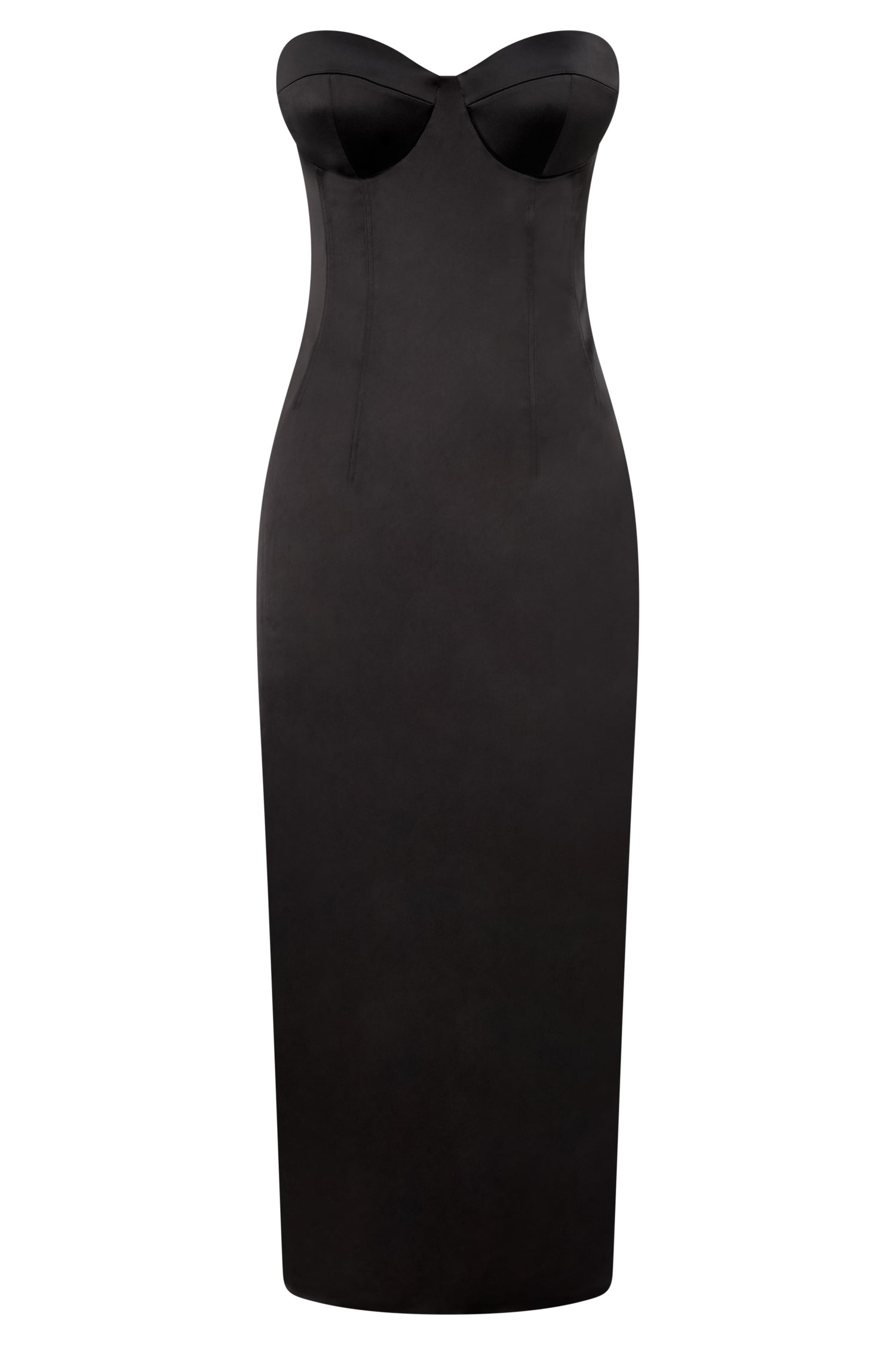 MESHKI Bryony Cupped Bodycon Midi Dress - Black