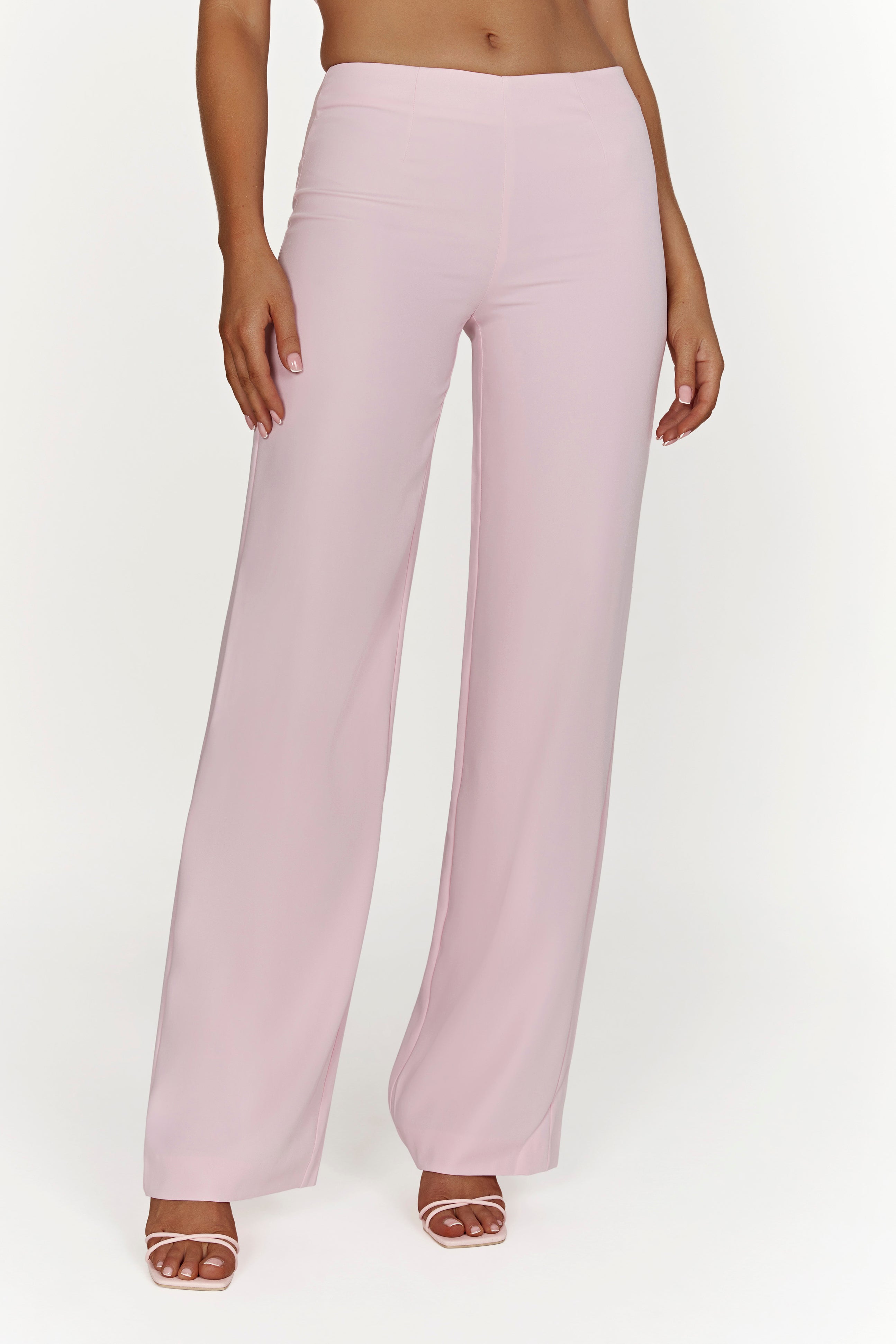 MESHKI Laurie Low Rise Suiting Pant - Blush Pink