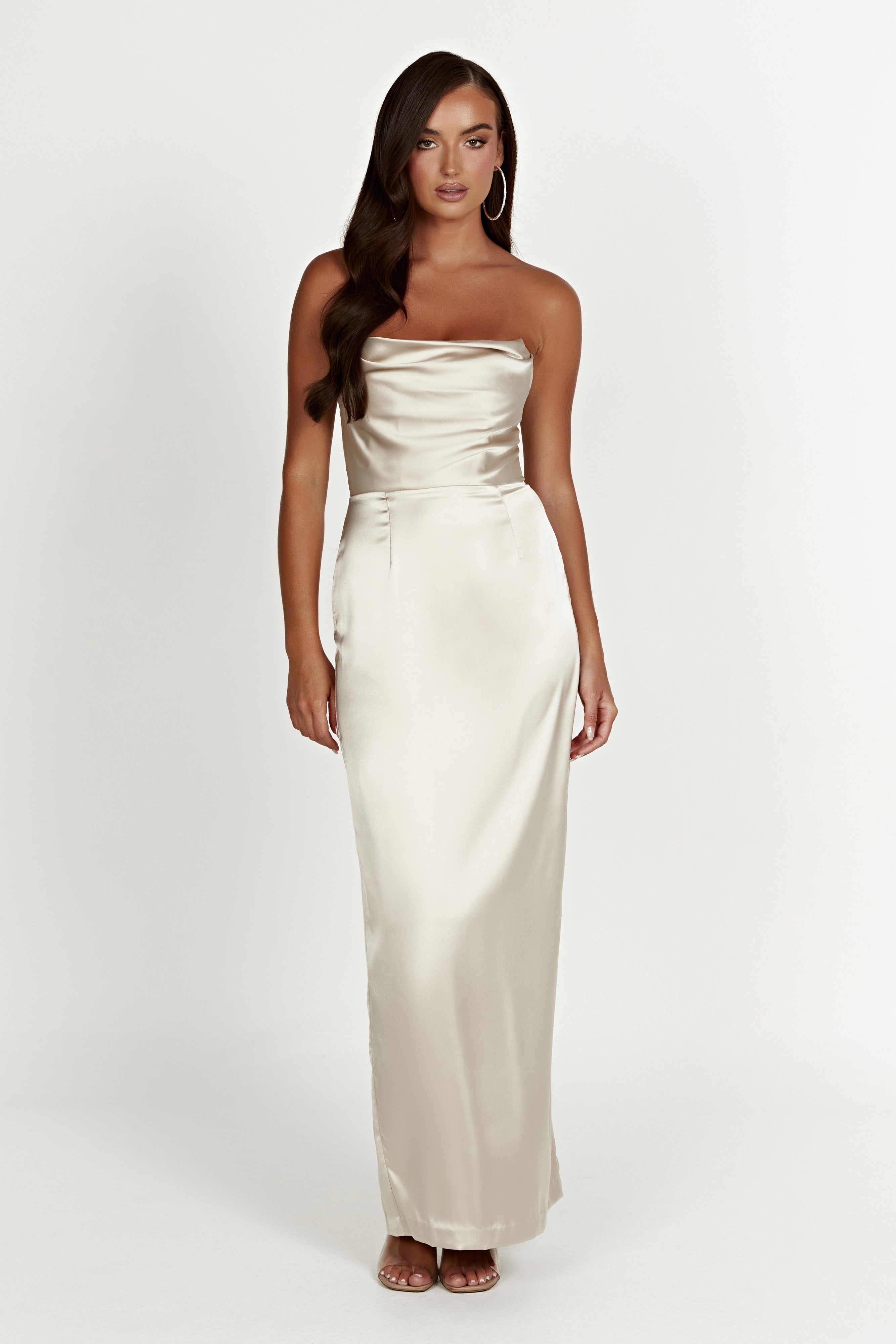 MESHKI Alanis Strapless Maxi Dress - Champagne