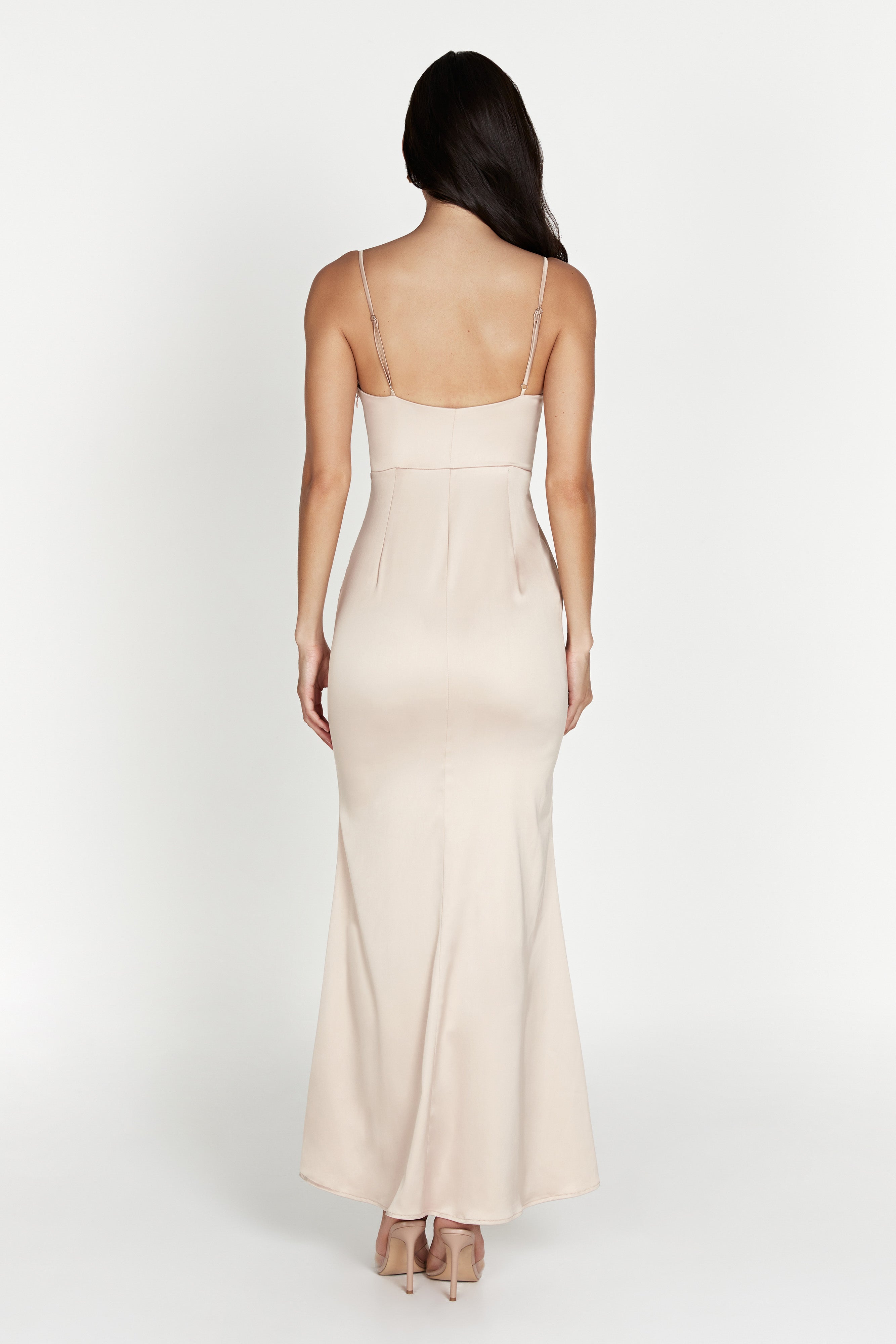 MESHKI Desirie Corset Maxi Dress - Champagne