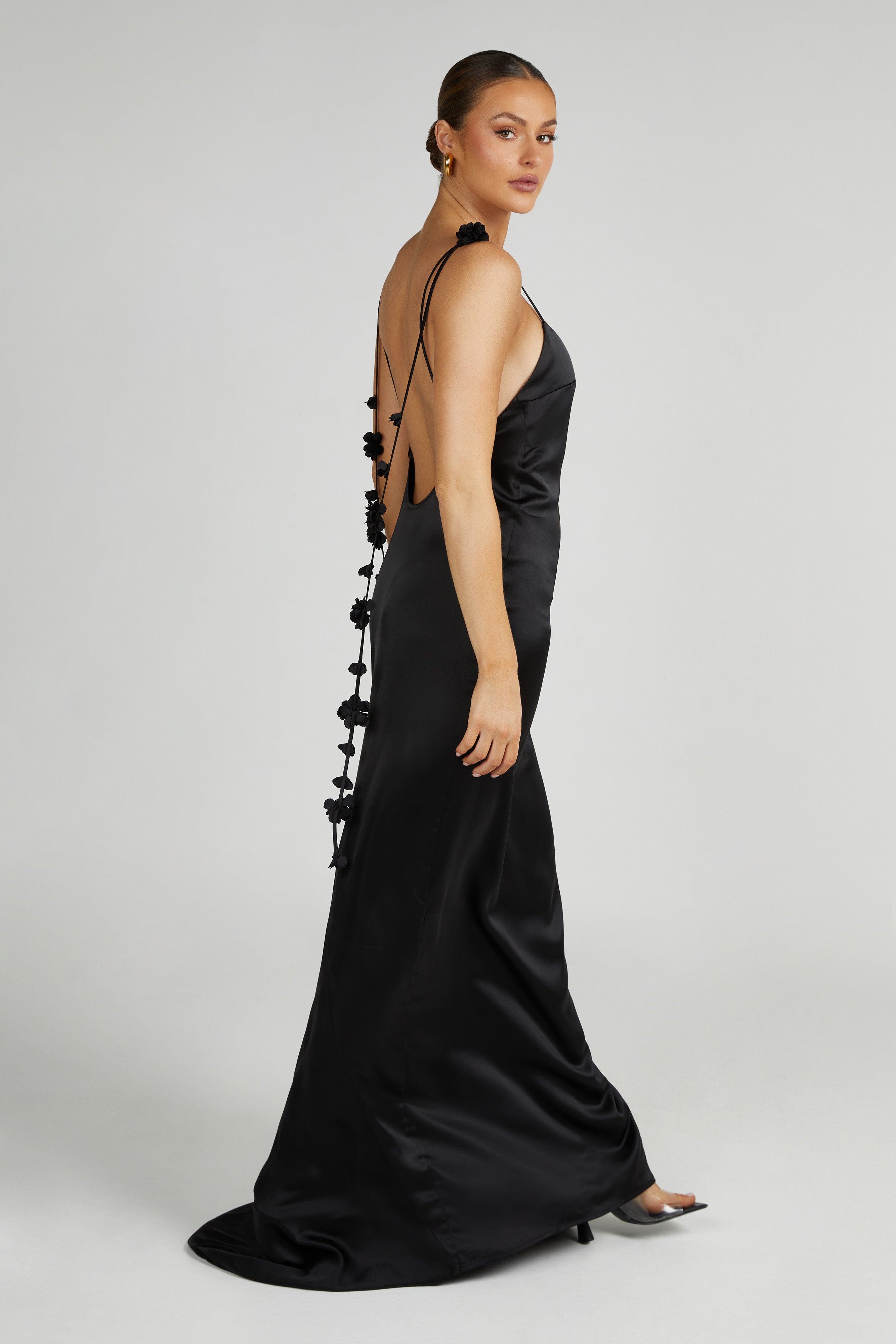 MESHKI Elenora Rose Gown - Black