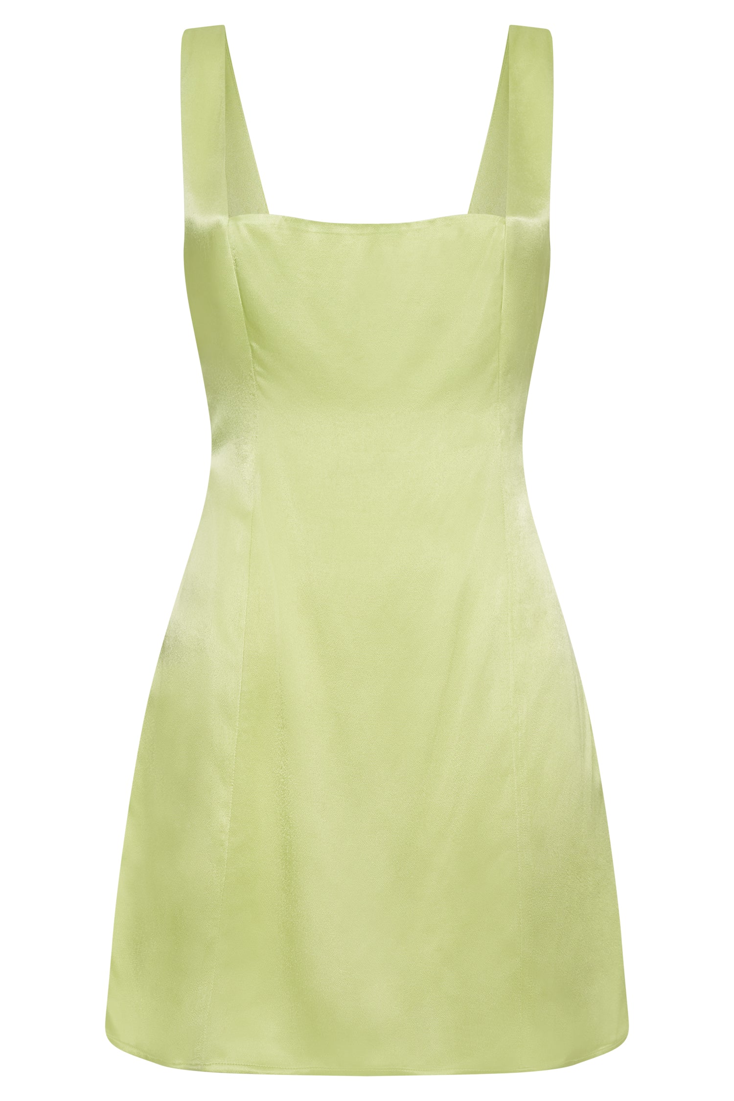 Carina Tie Back Mini Slip Dress - Pistachio Green