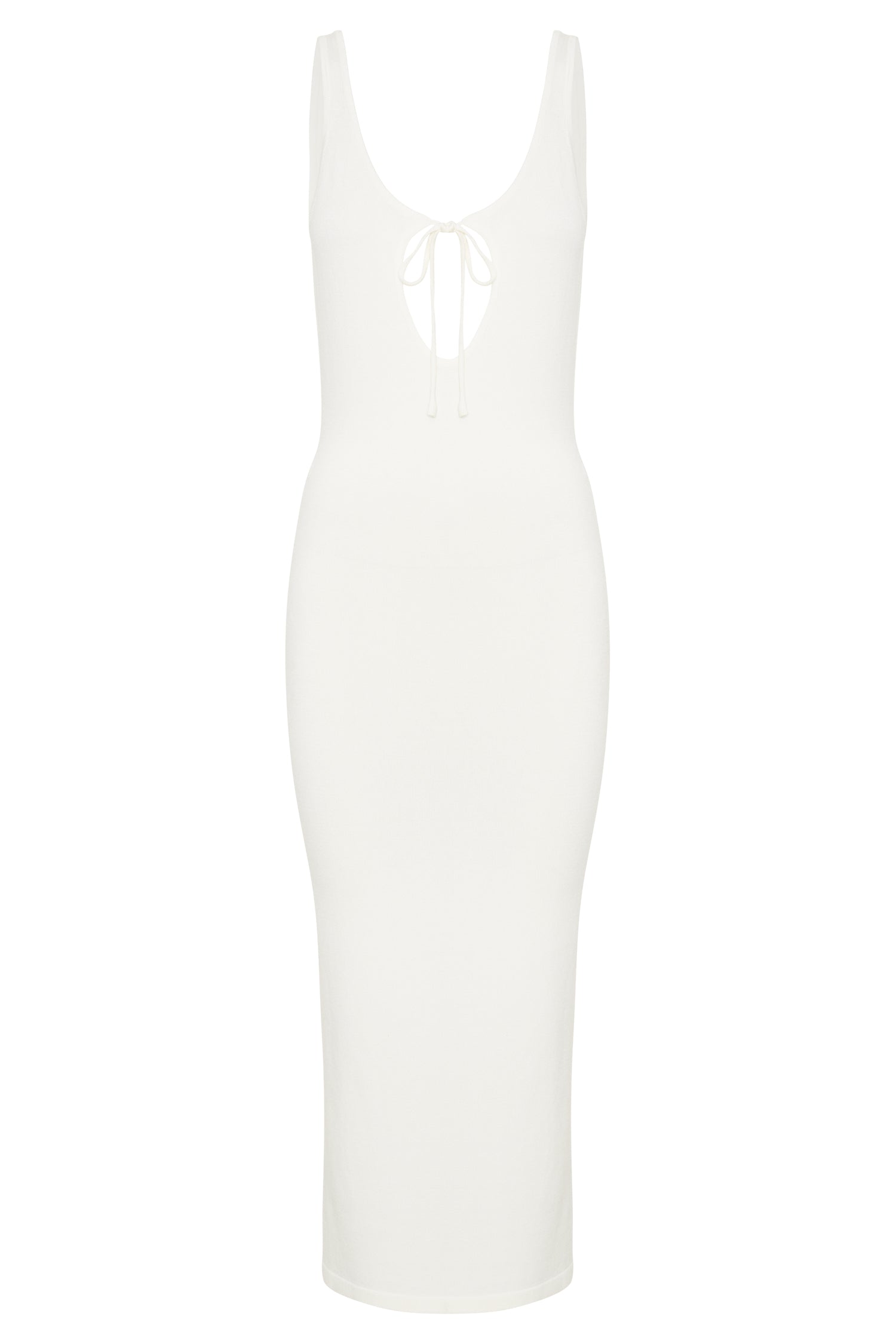 MESHKI Nola Cut Out Knit Midi Dress - Off White