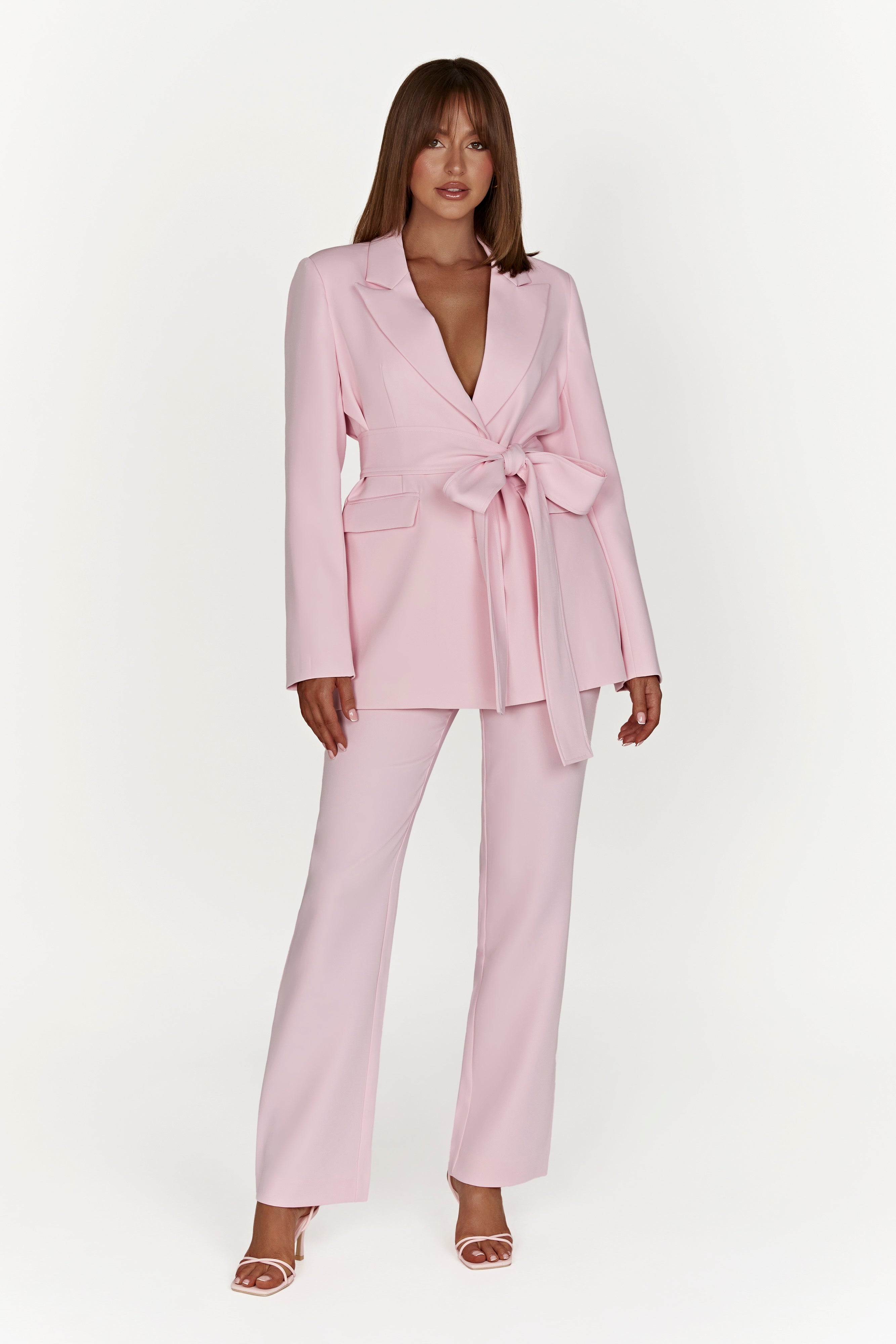 MESHKI Allanah Straight Leg Pant - Blush Pink