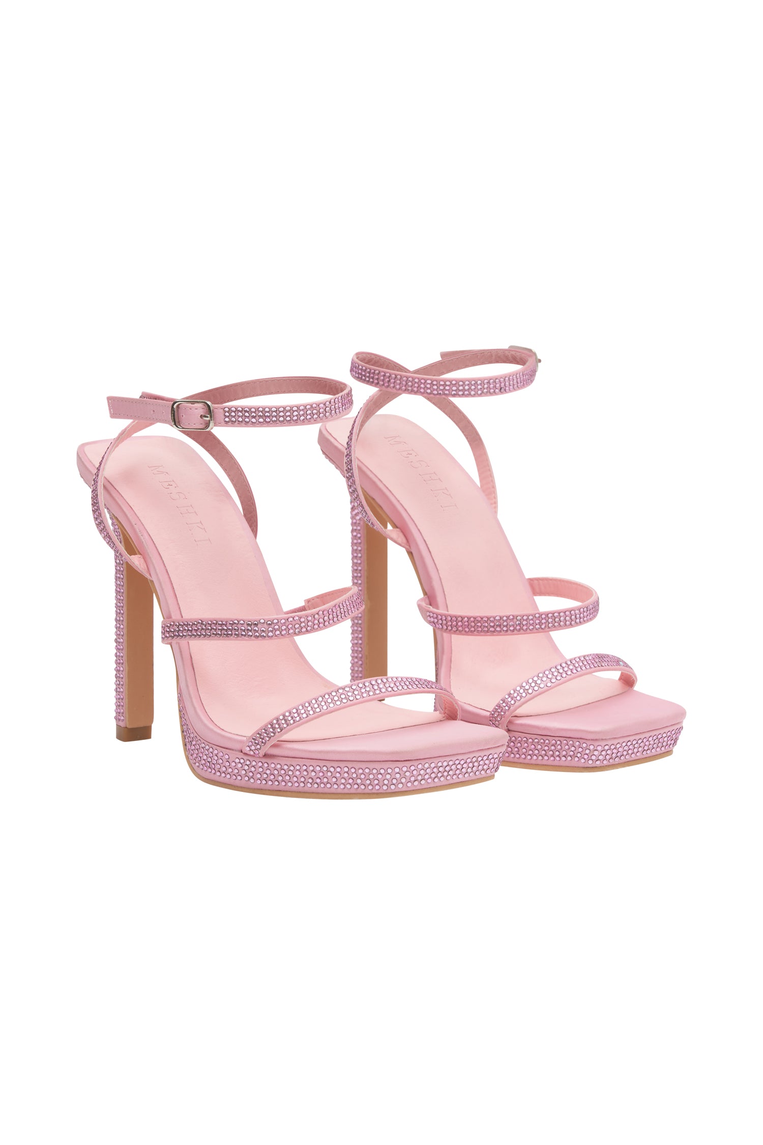 Holland Diamante Heels - Blush Pink