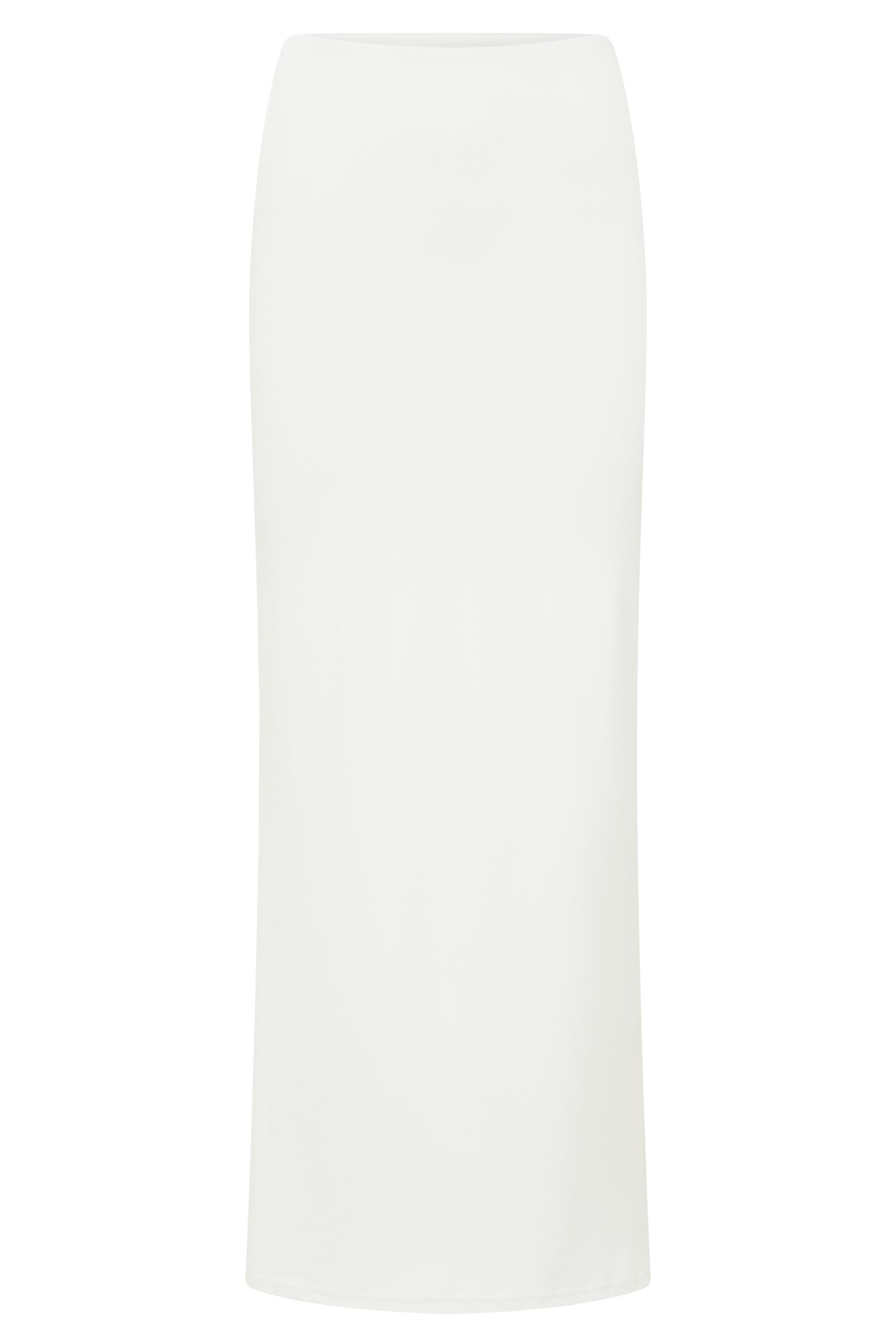 MESHKI Olympia Recycled Nylon Fishtail Maxi Skirt - White