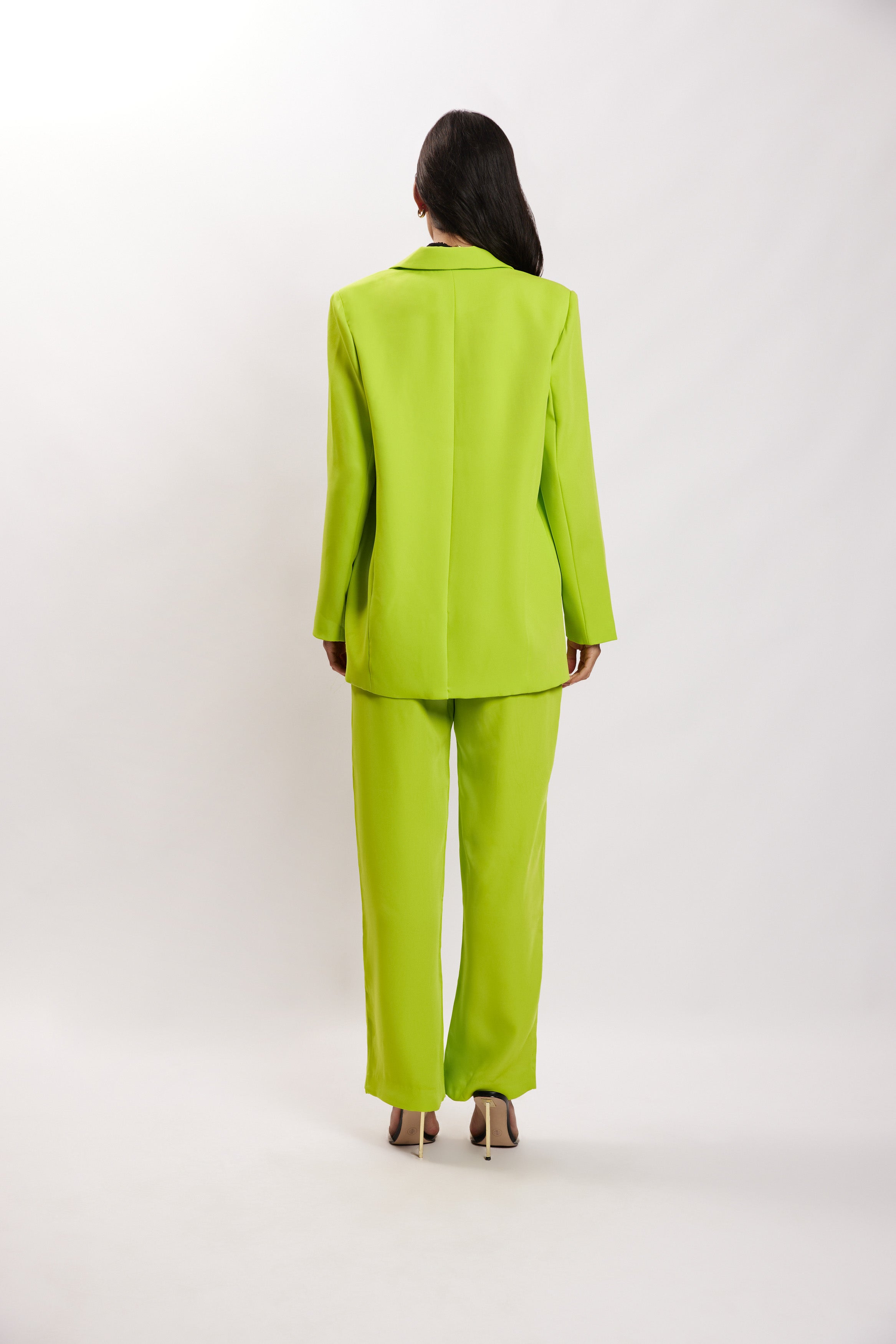 MESHKI Madison Oversized Blazer - Lime Green