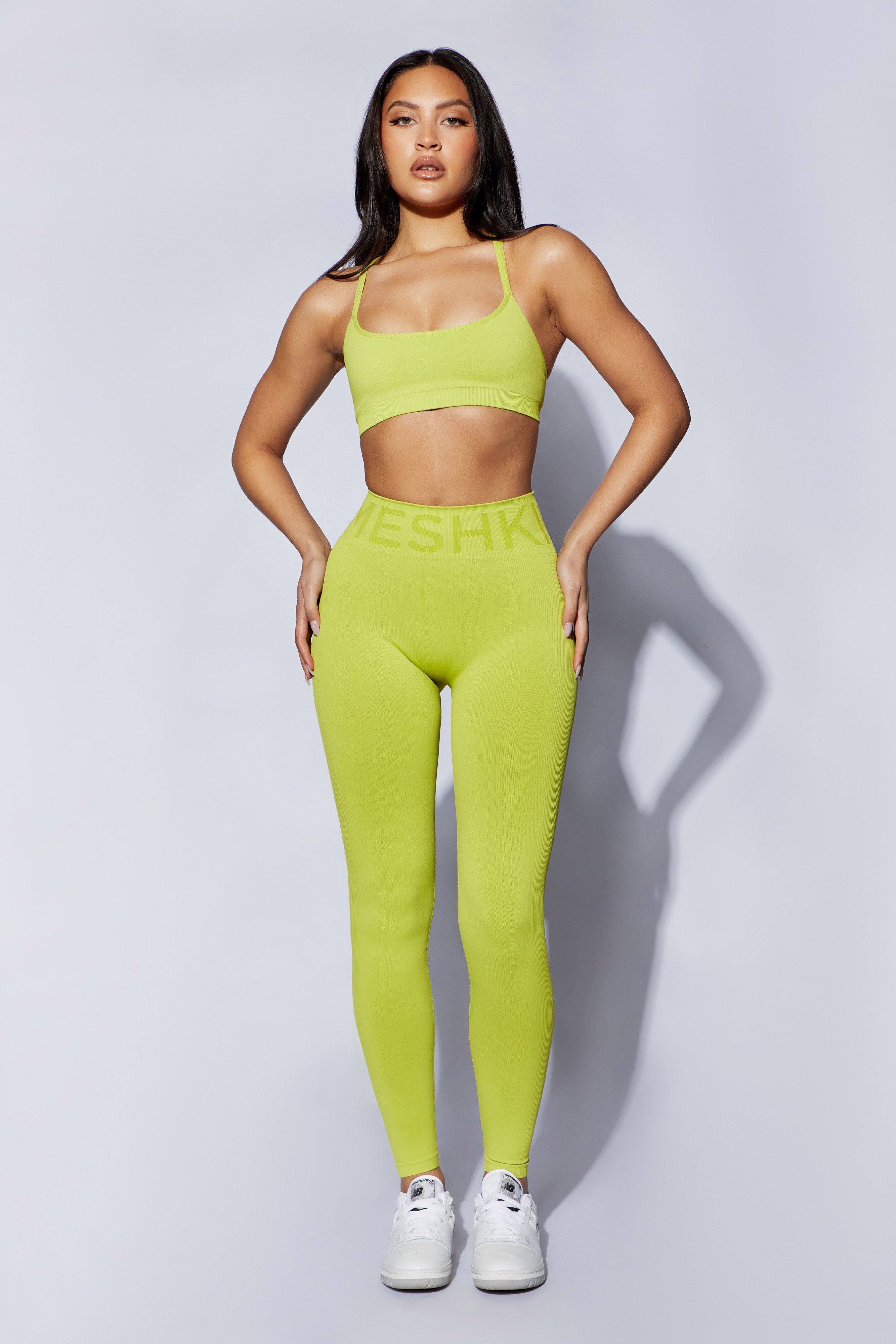 MESHKI Leia Seamless Leggings - Lime Green