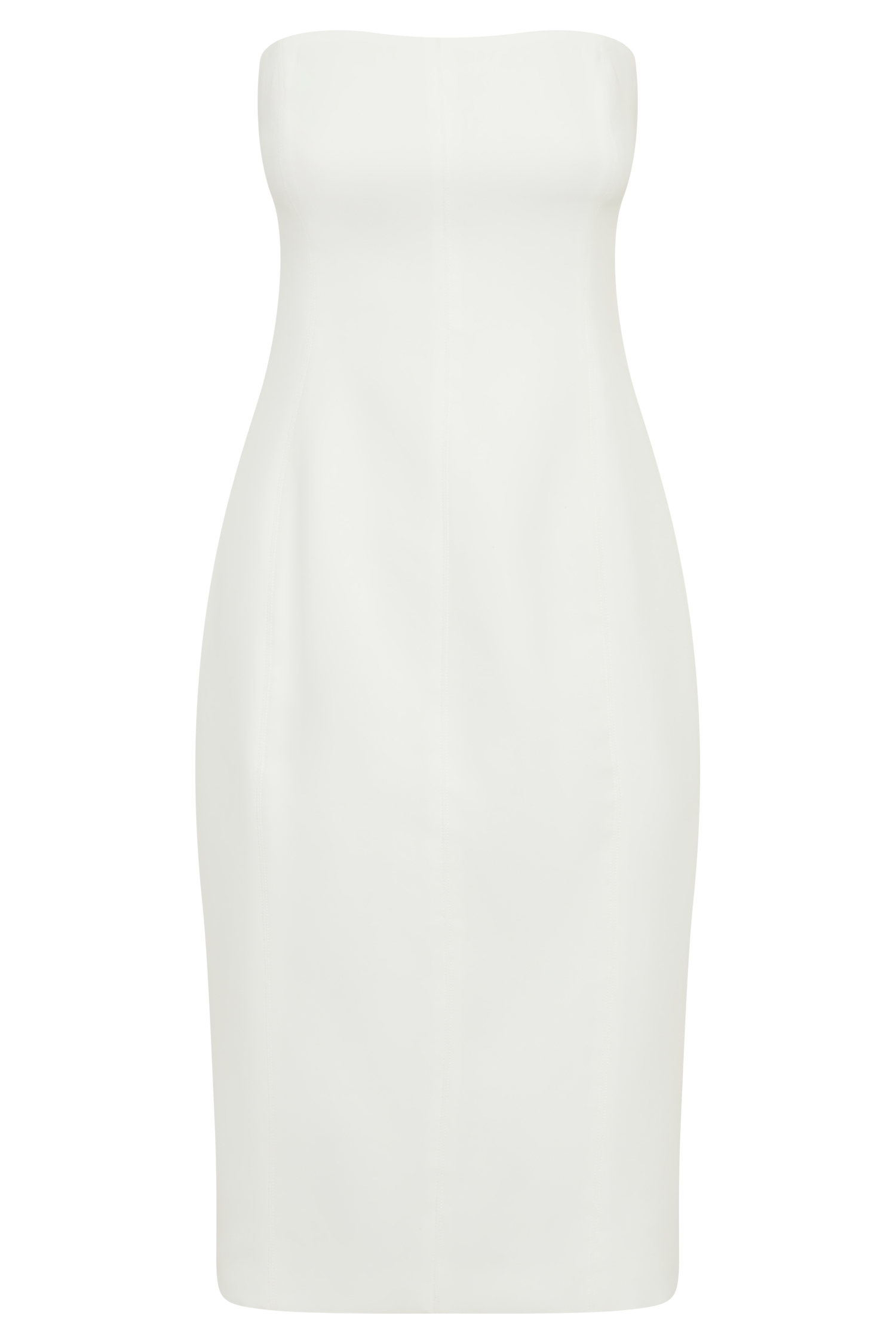 MESHKI Marianne Strapless Crepe Midi Dress - White