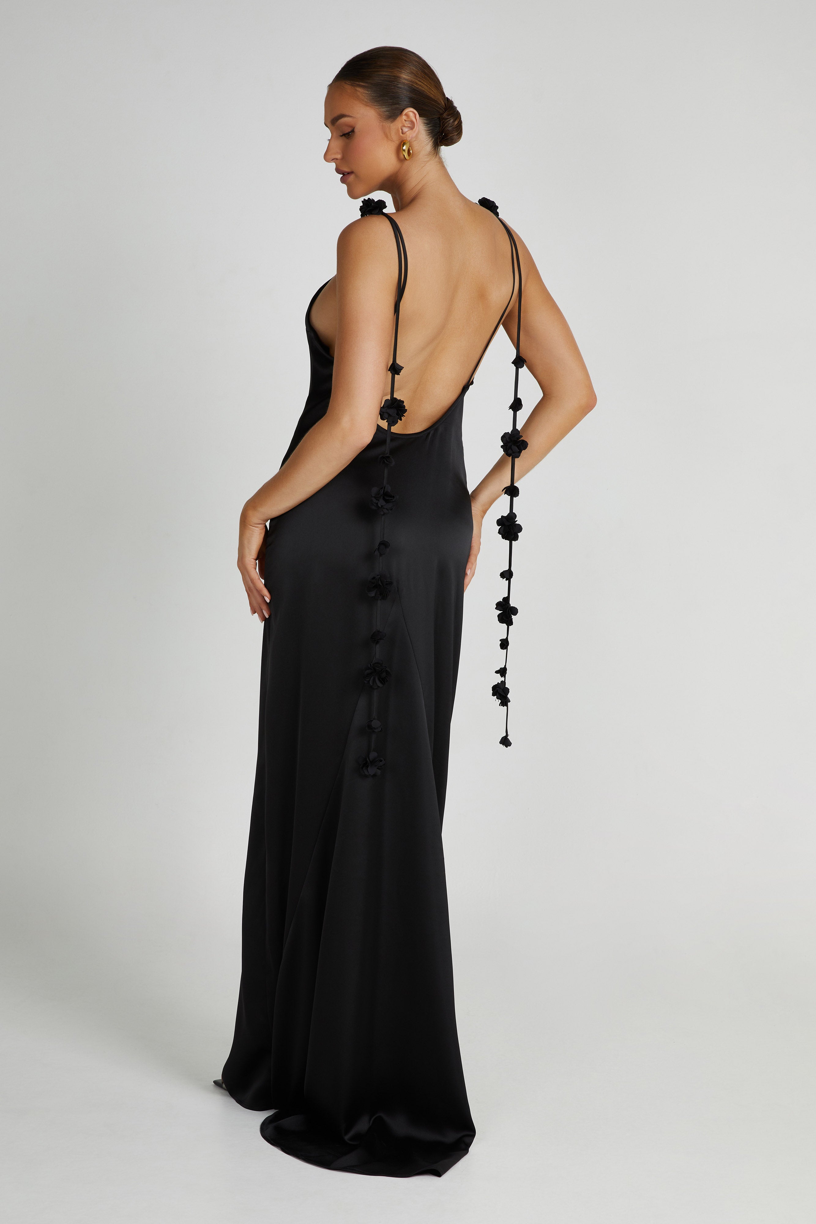 MESHKI Elenora Rose Gown - Black
