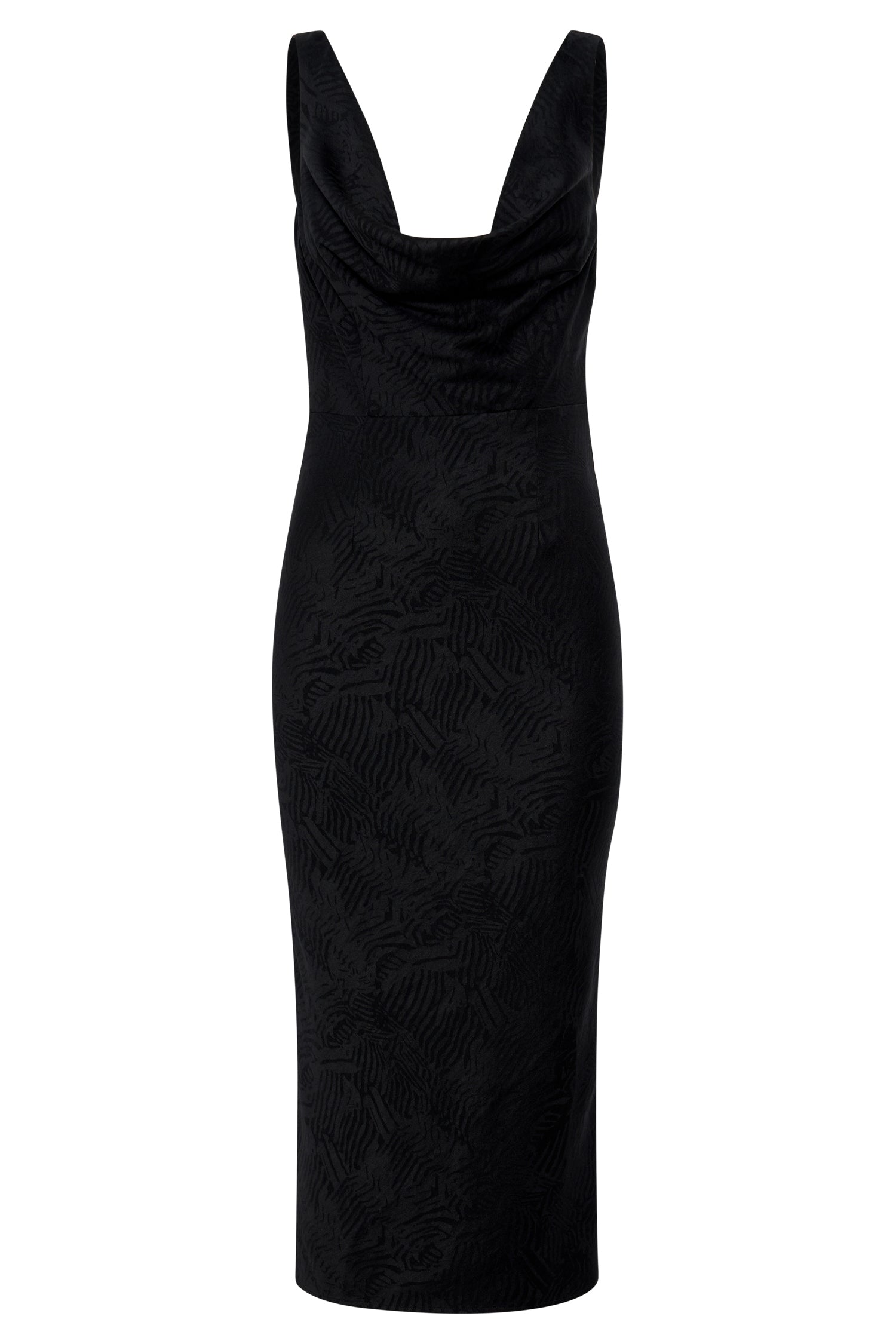 MESHKI Fallon Cowl Midi Dress - Black