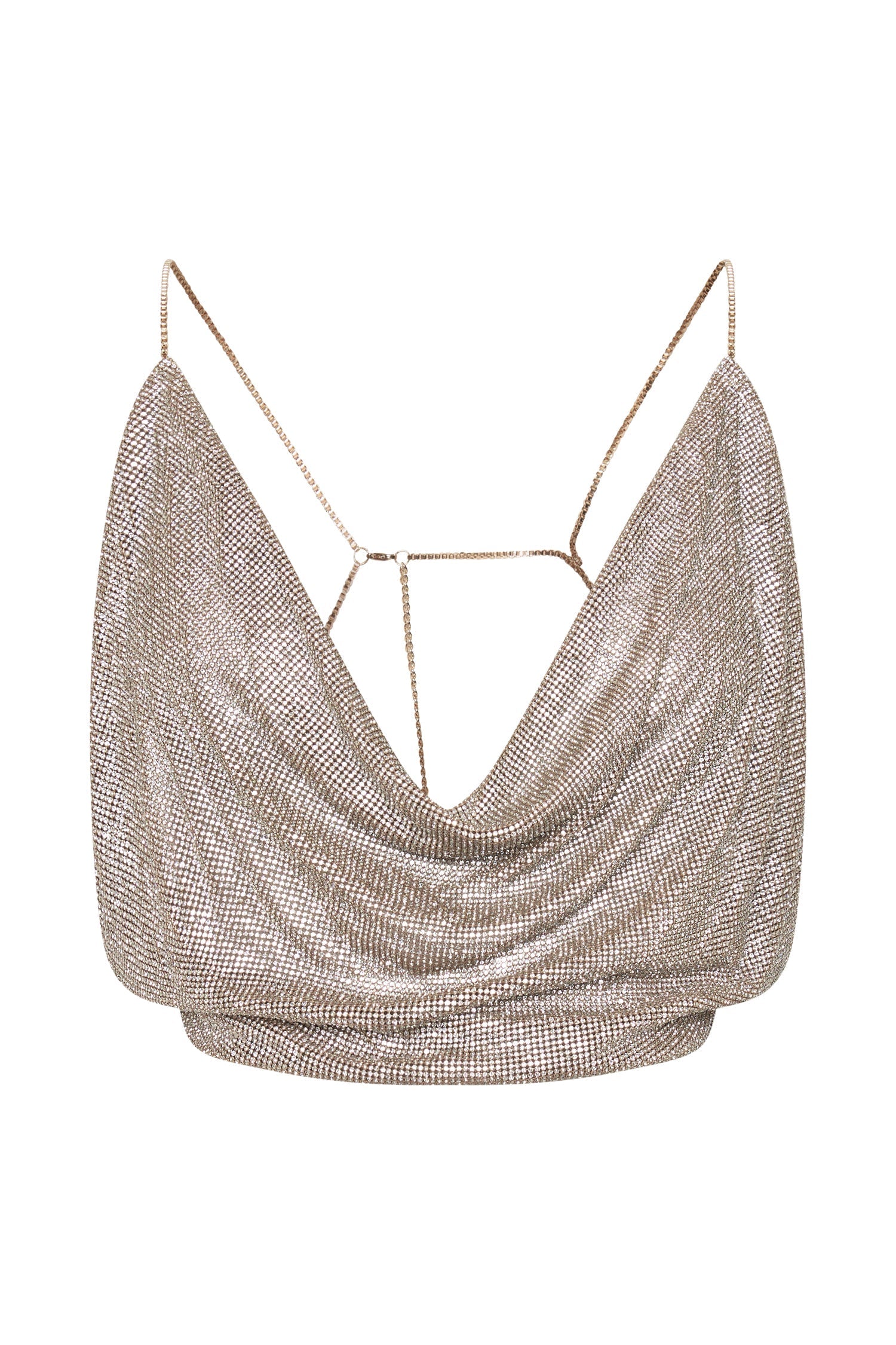 Shanice Glomesh Drape Top - Gold