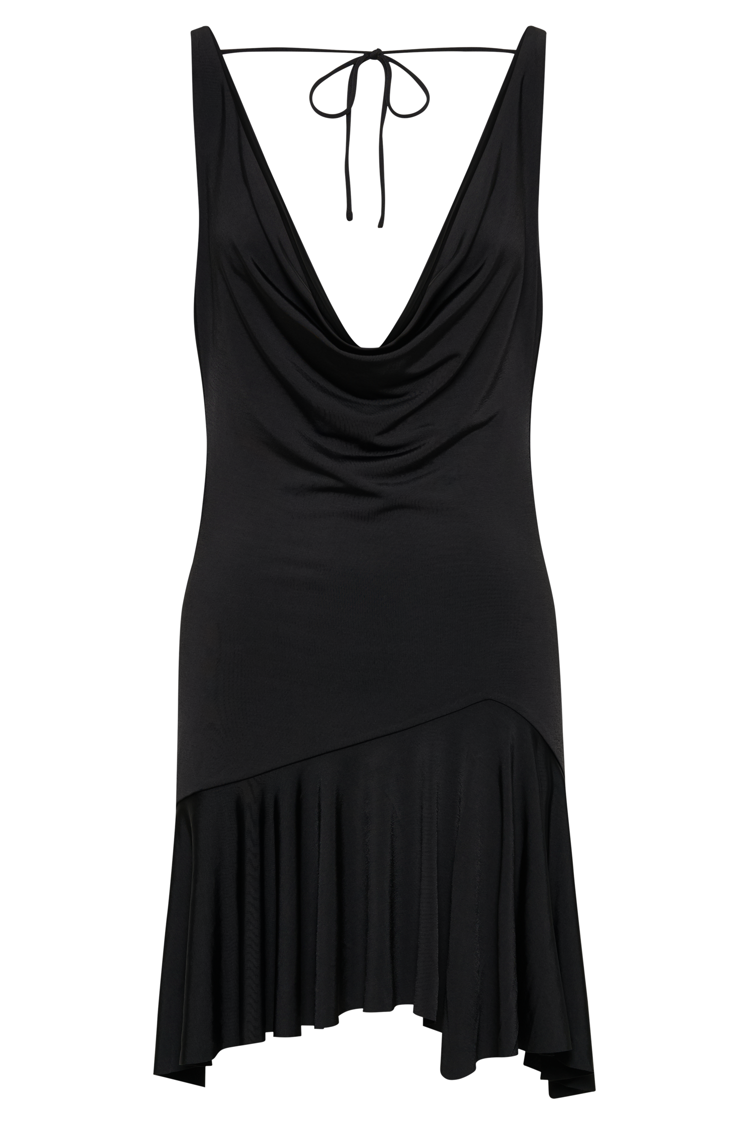 MESHKI Floriana Ruffle Mini Dress - Black
