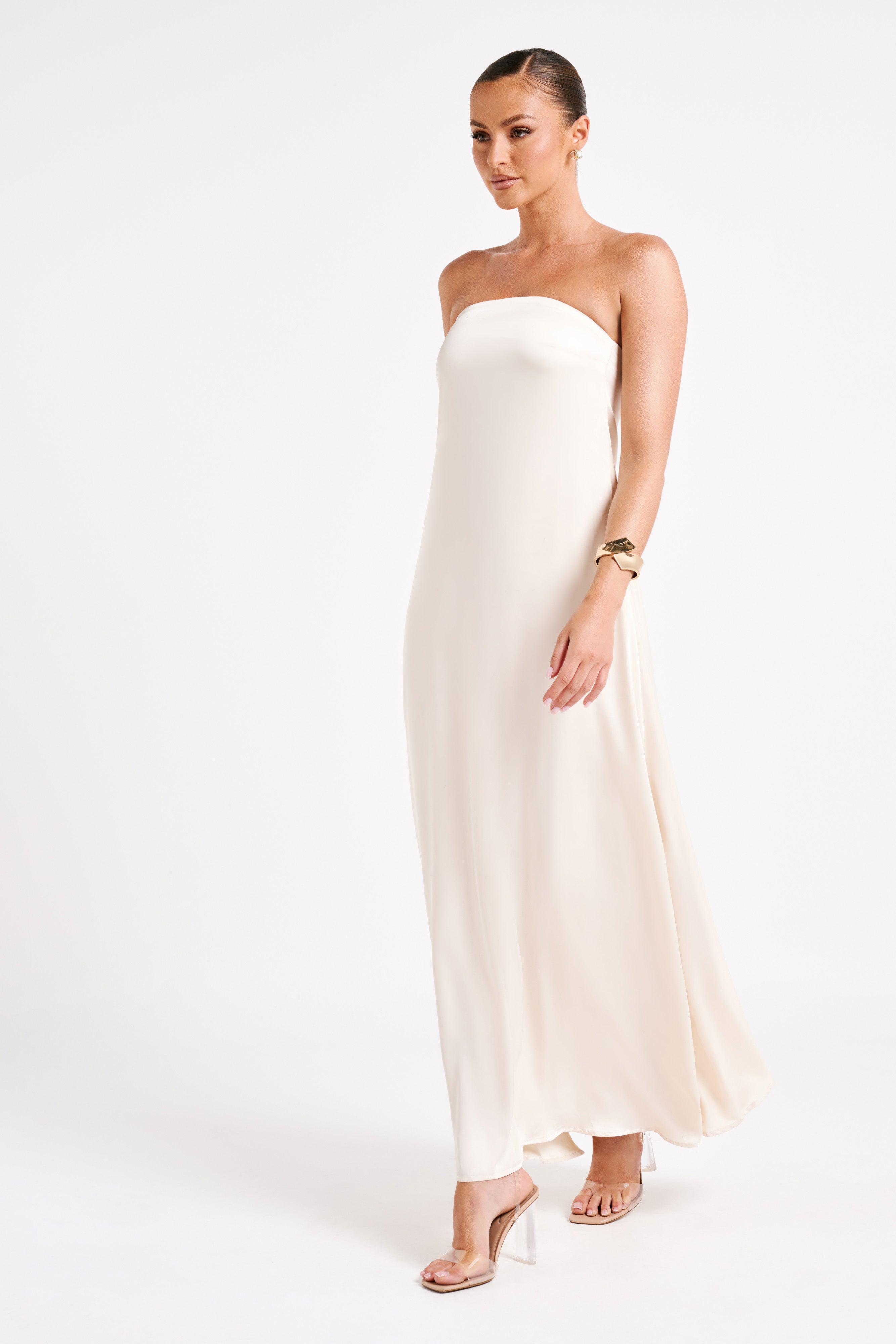 MESHKI Luisa Strapless Maxi Dress - Sand